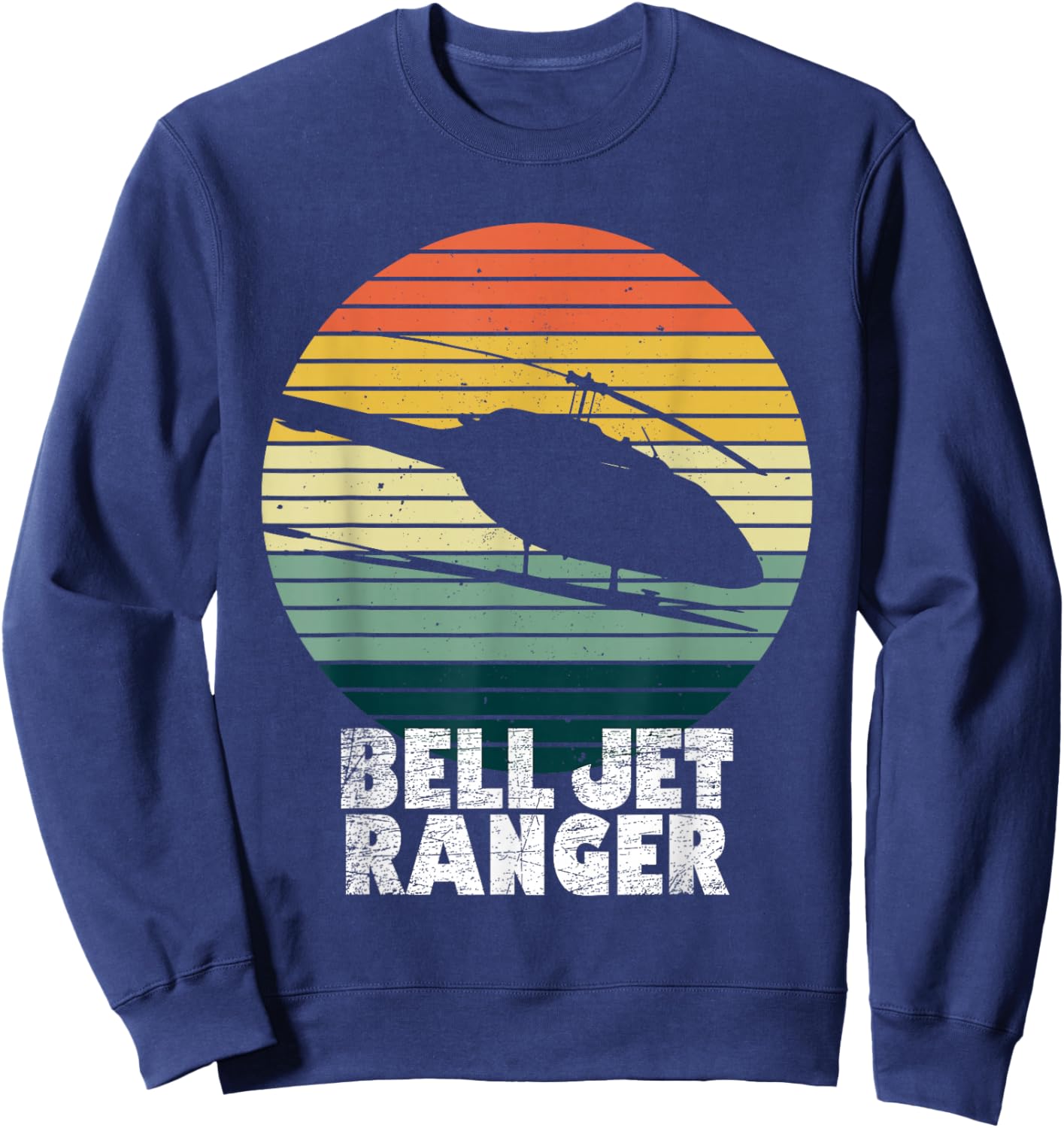 Helicopter Avitation Pilot Military Heli Bell Jet Ranger Sweatshirt - Sweatshirt | Navy