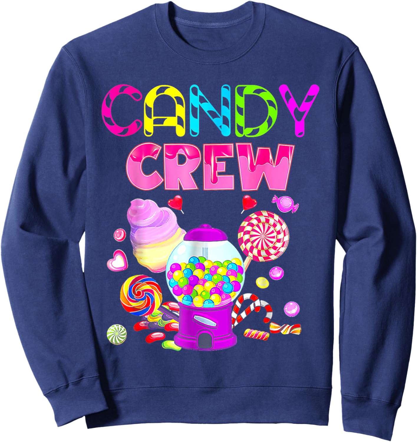 Candy Crew Decorations Sweetie Candy Squad Candy Halloween Sweatshirt - Sweatshirt | Navy