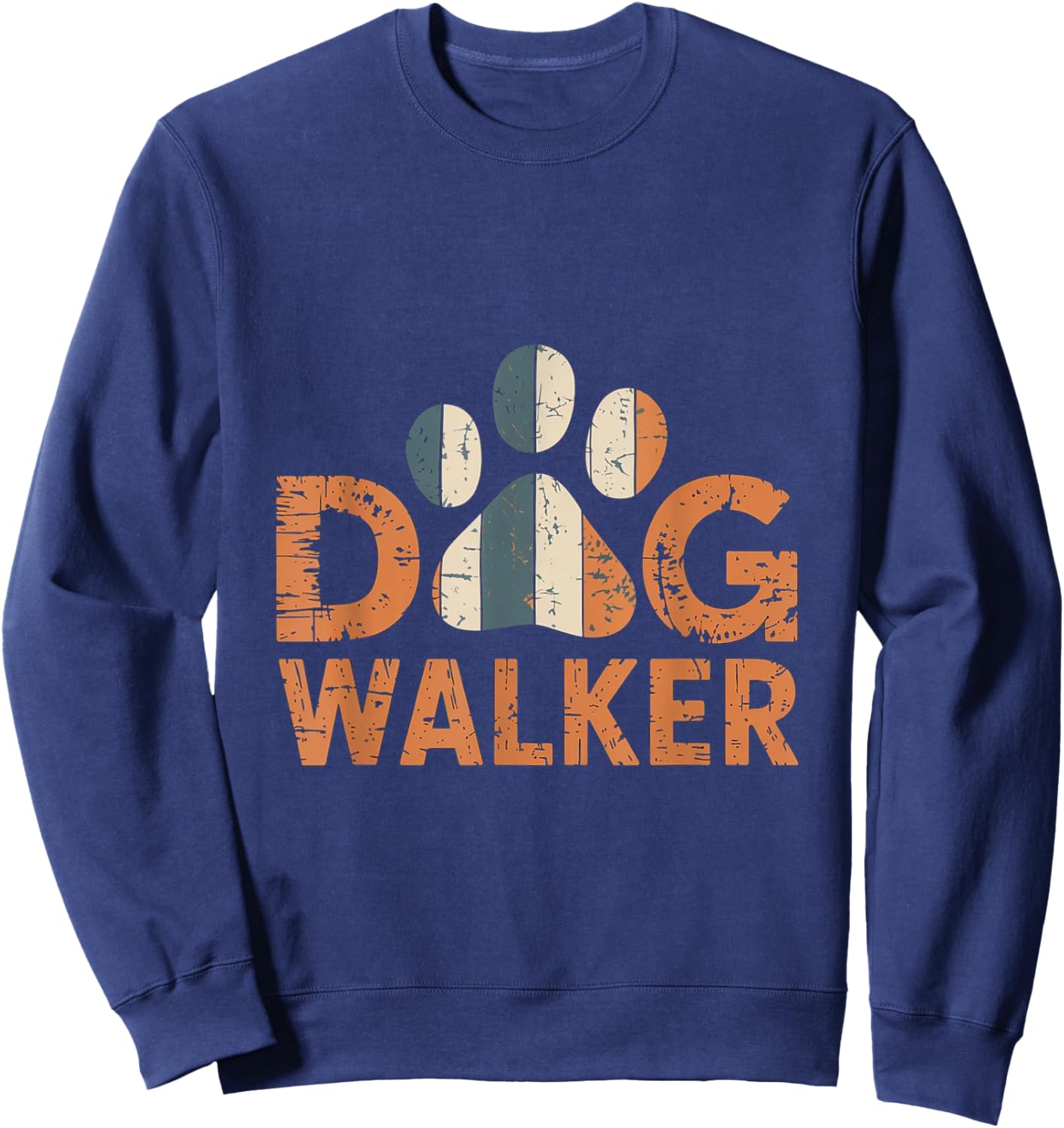 Vintage Dog Walker Sweatshirt - Sweatshirt | Navy