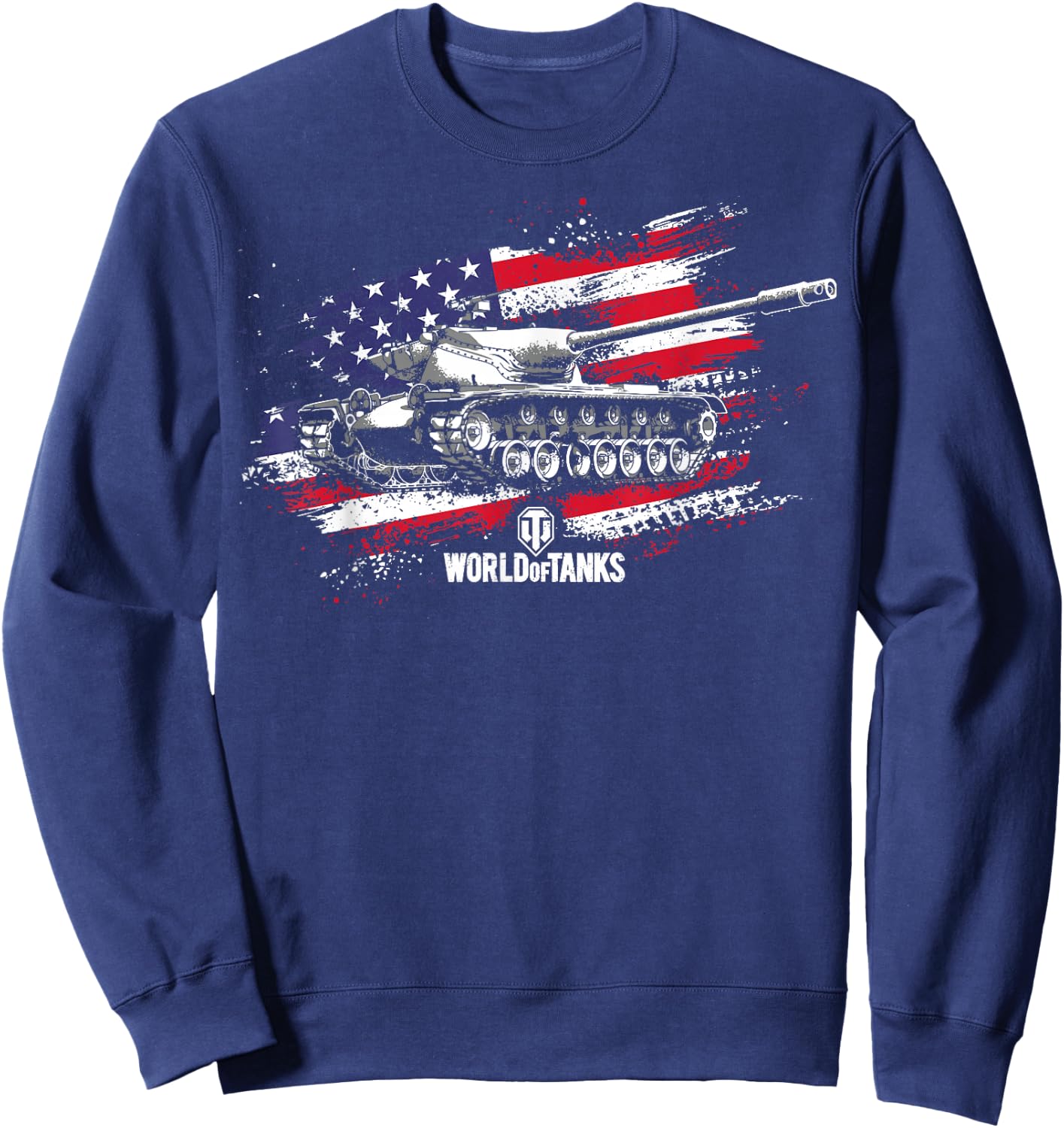 World of Tanks Red, White, and Blue...and a T57 Heavy Tank! Sweatshirt - Sweatshirt | Navy