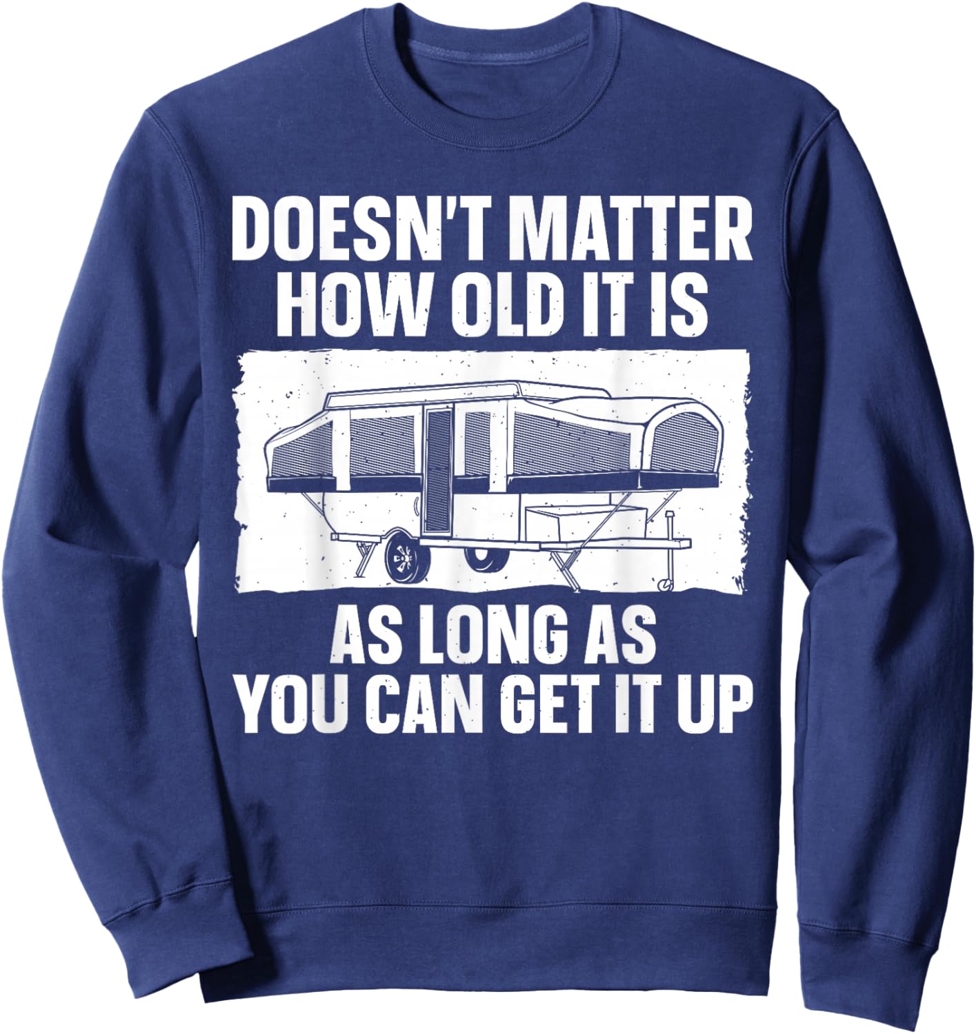 Best Pop Up Camper Art Women Pop Up Trailer Camping Sweatshirt - Sweatshirt | Navy