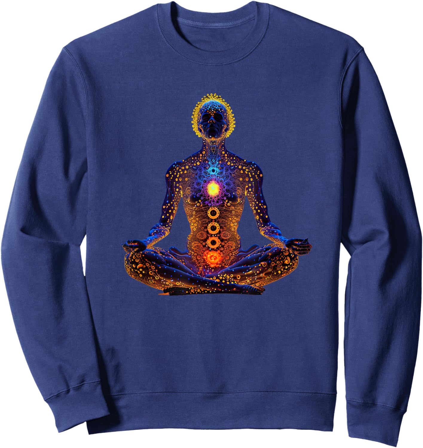 Energy Chakra Yoga Meditation Spiritual Sweatshirt - Sweatshirt | Navy