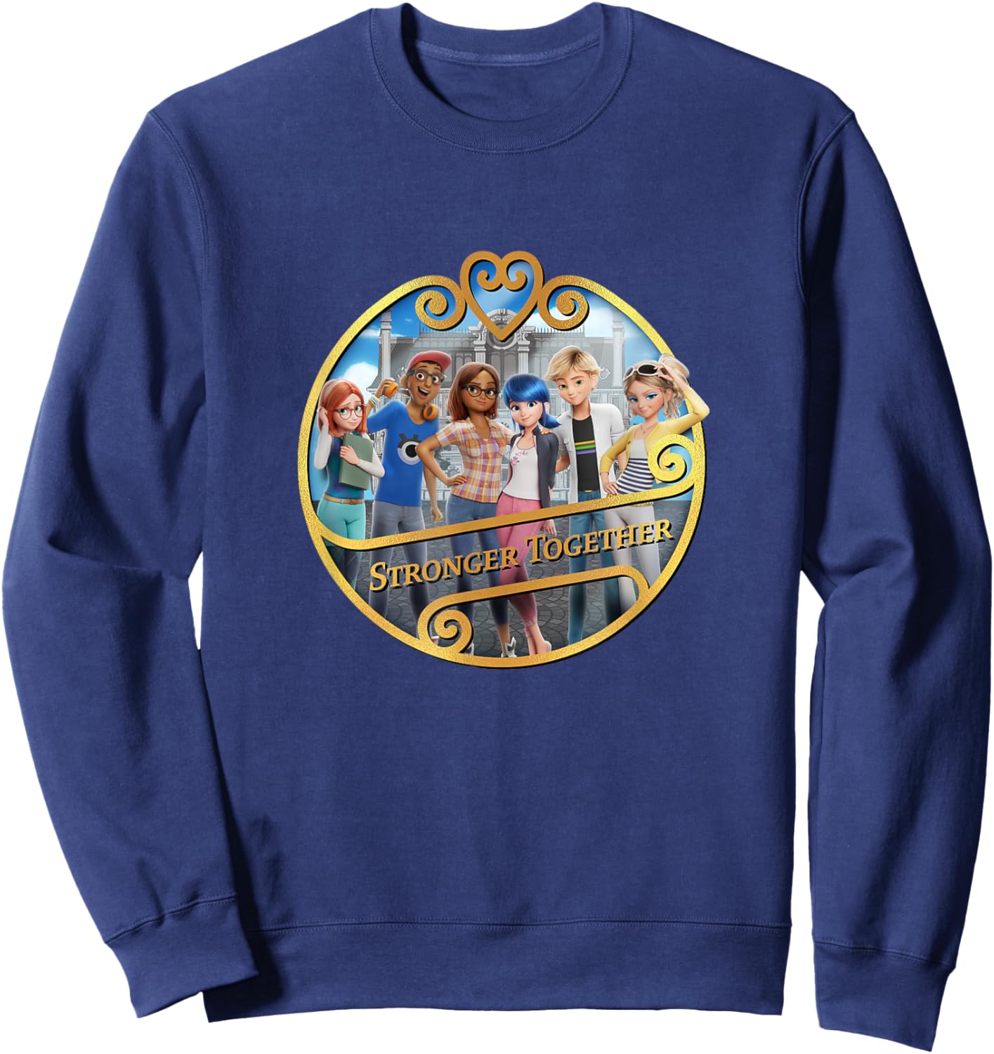 Miraculous Ladybug and Cat Noir The Movie Stronger Together Sweatshirt - Sweatshirt | Navy