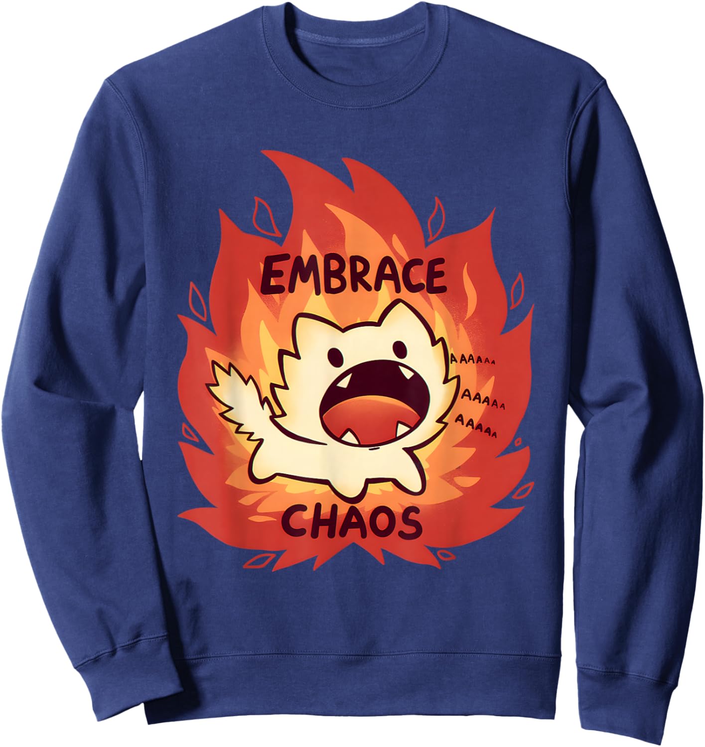 Fire Embrace Chaos Sweatshirt - Sweatshirt | Navy