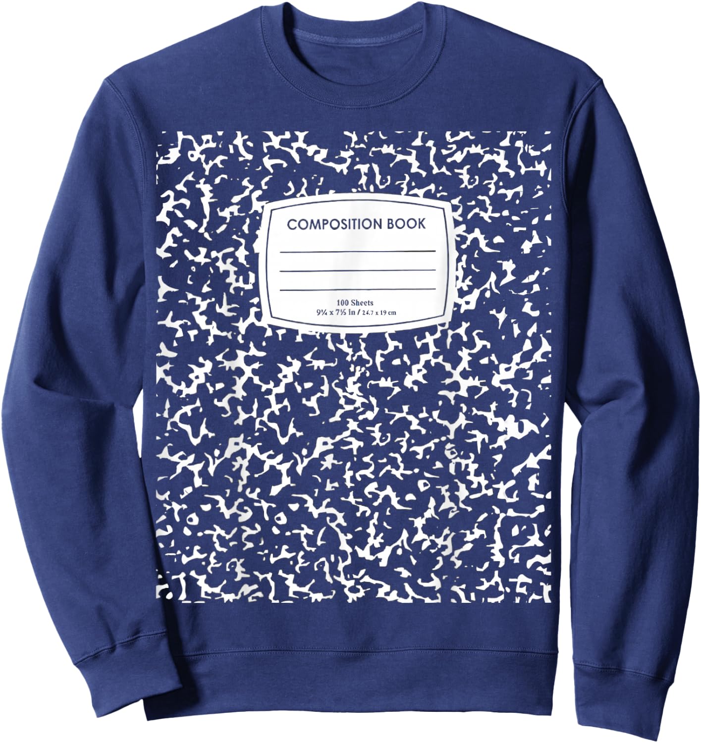 Composition Notebook Halloween Costume Sweatshirt - Sweatshirt | Navy