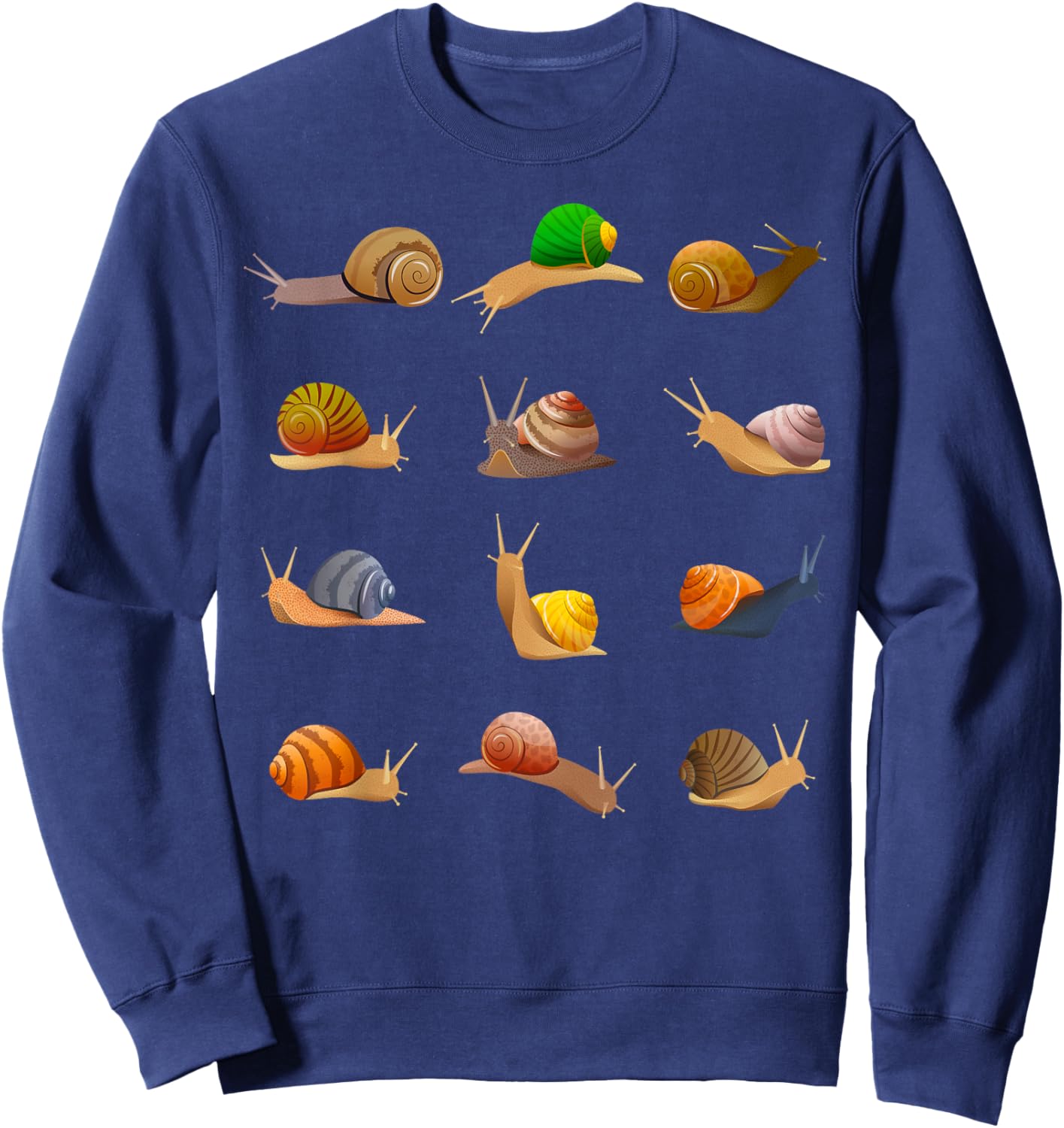 Cool Snail Design Women Insect Animal Snail Lover Sweatshirt - Sweatshirt | Navy