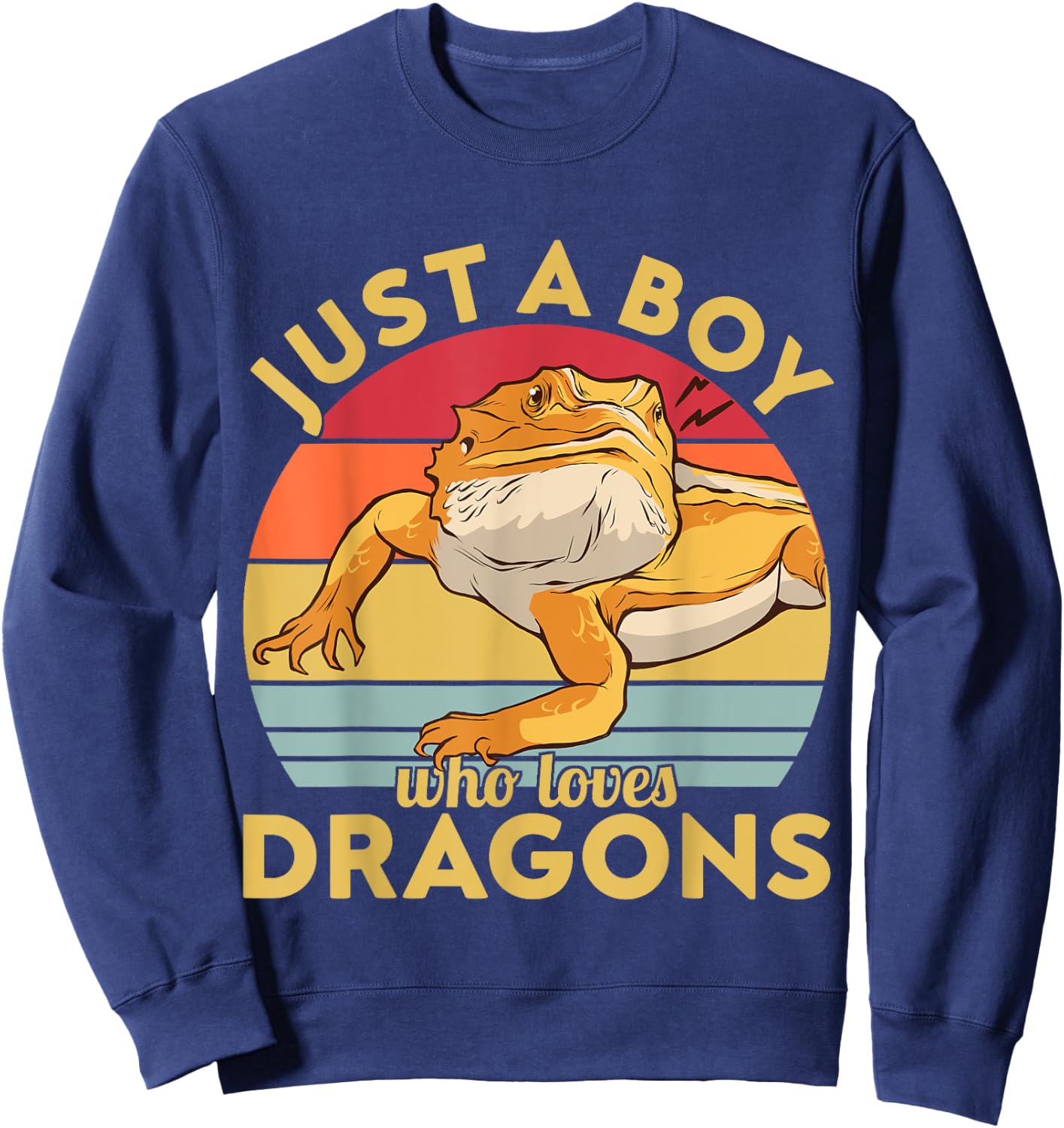 Just a Boy who loves Bearded Dragons Sweatshirt - Sweatshirt | Navy