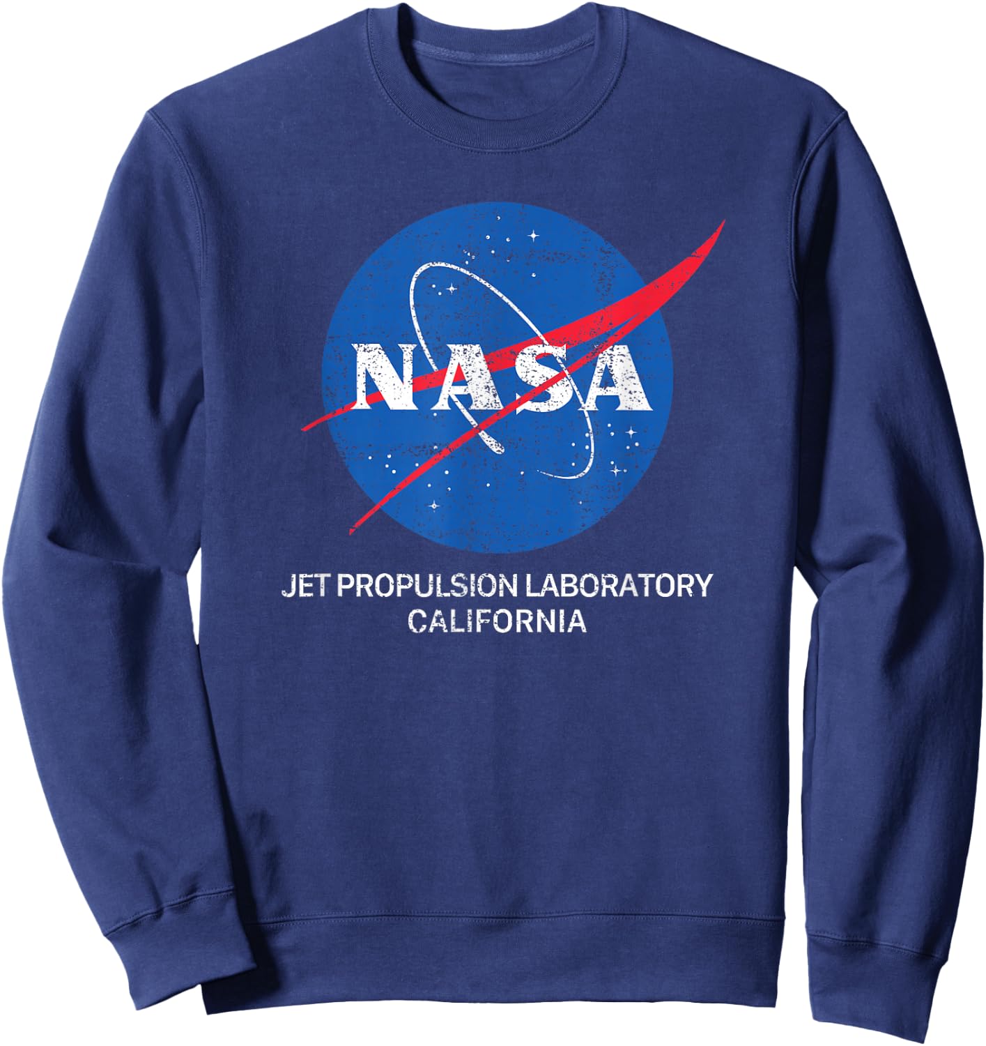 JPL - Jet Propulsion Laboratory (distressed) - NASA Space Sweatshirt - Sweatshirt | Navy