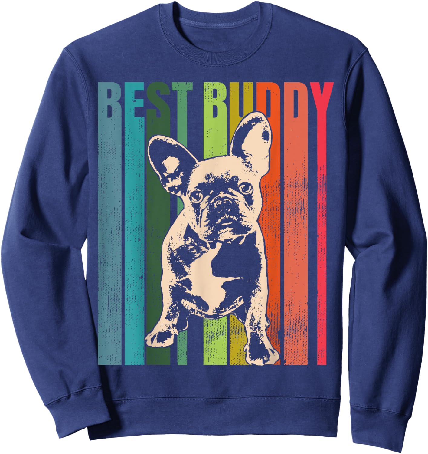 French Bulldog Frenchie Dog Sweatshirt - Sweatshirt | Navy
