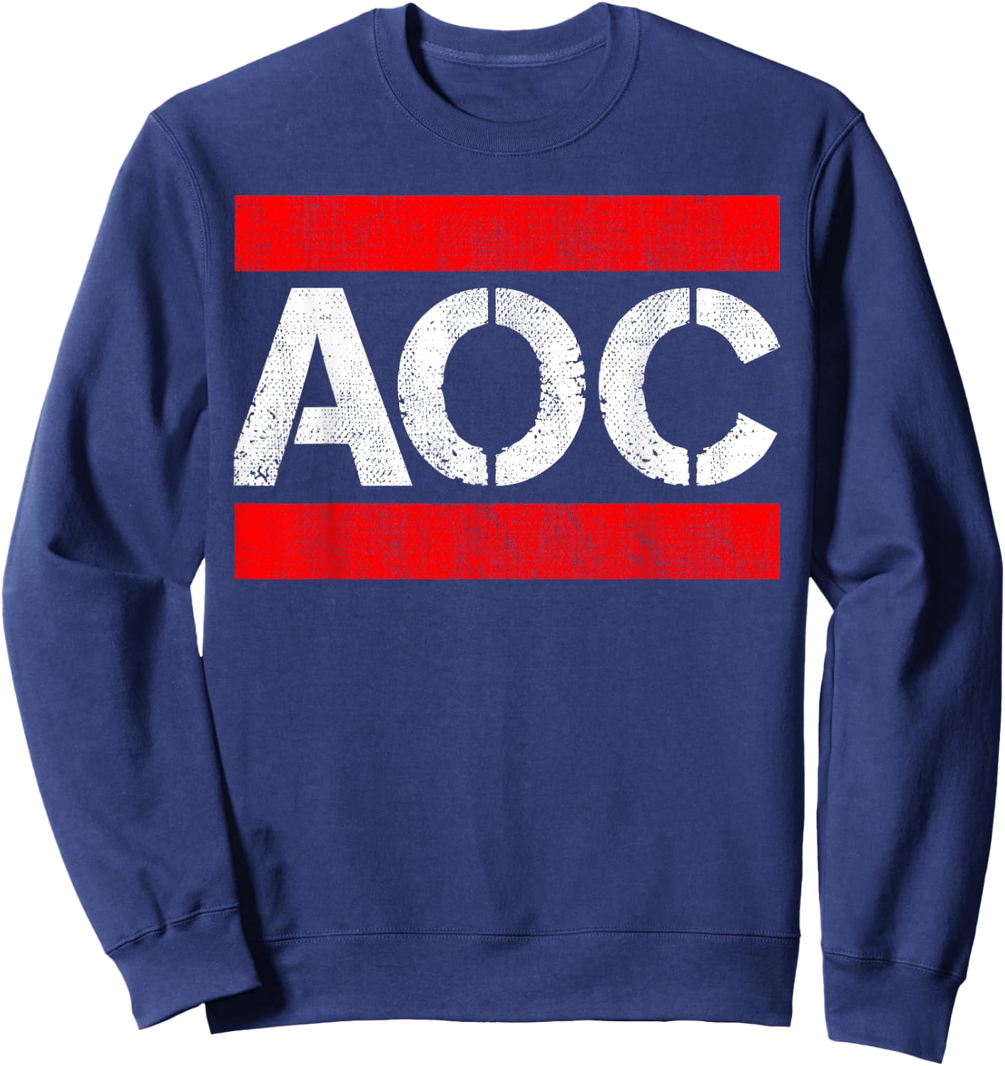 AOC Ocasio-Cortez Democratic Socialist Bronx NY Fun Sweatshirt - Sweatshirt | Navy