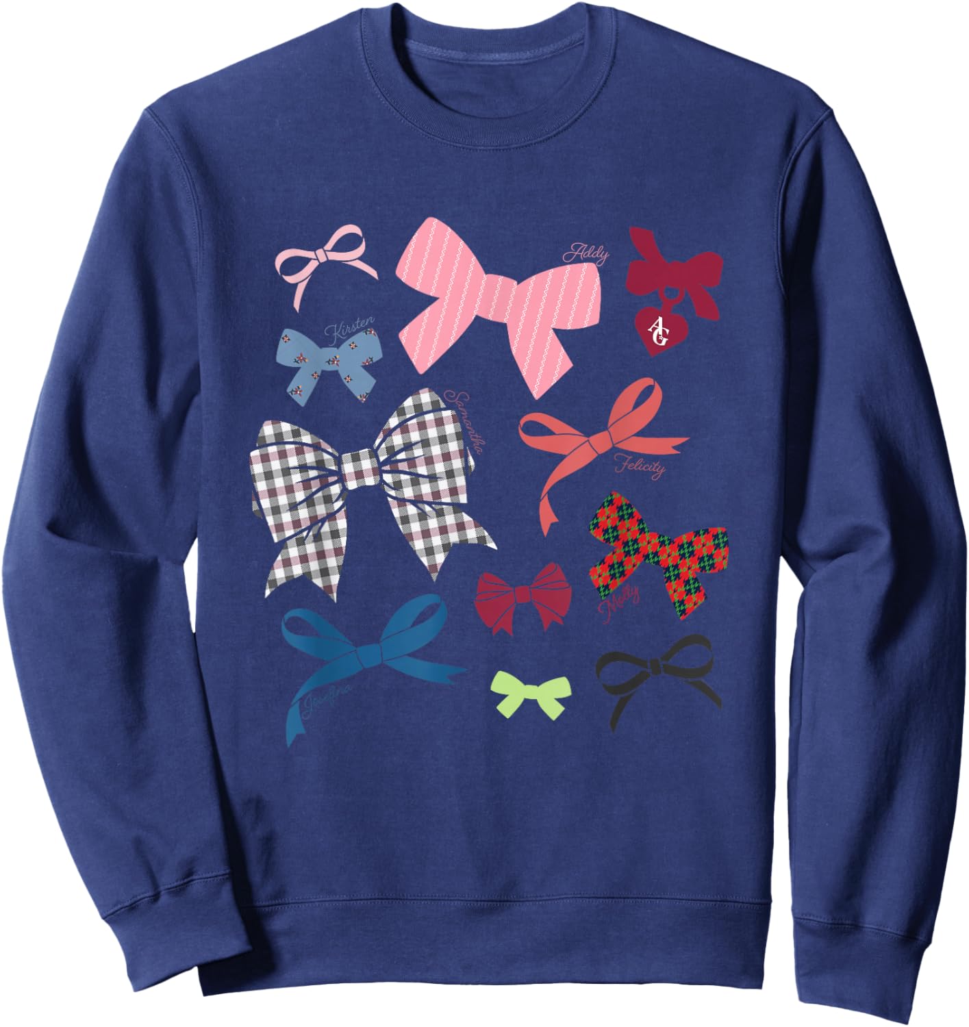 American Girl - Iconic Hair Bows Sweatshirt - Sweatshirt | Navy