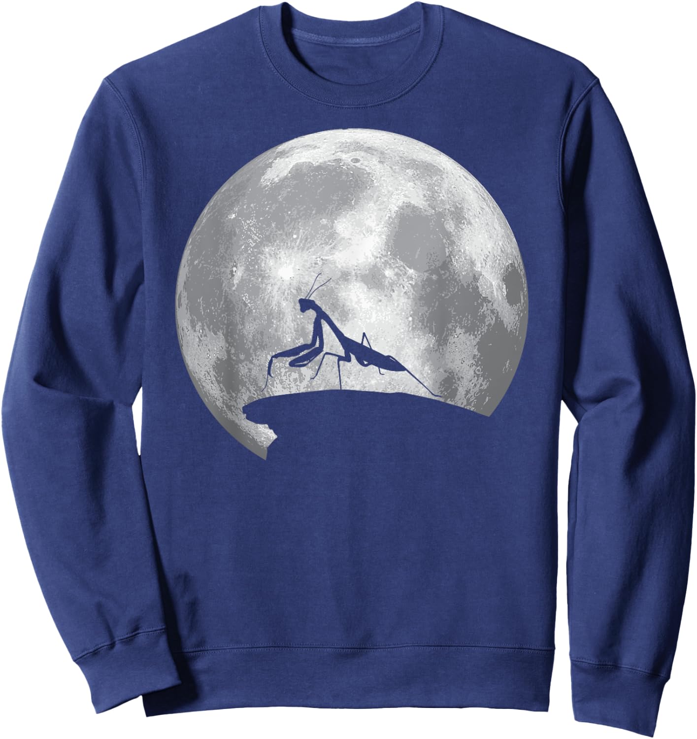 PRAYING MANTIS And Moon Vintage Halloween Costume Sweatshirt - Sweatshirt | Navy