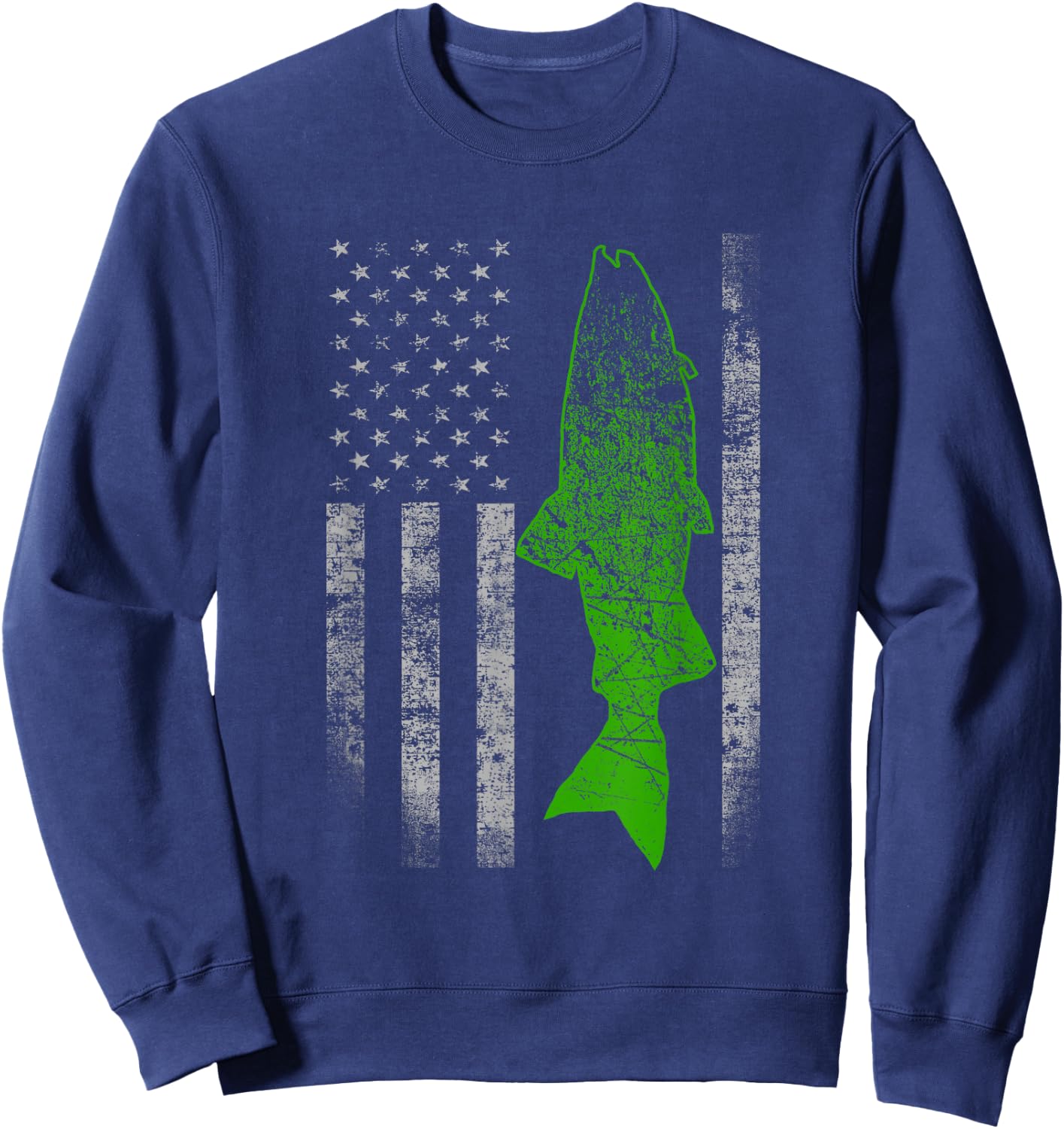 Kokanee Flag - Cool Kokanee Fishing Sweatshirt - Sweatshirt | Navy