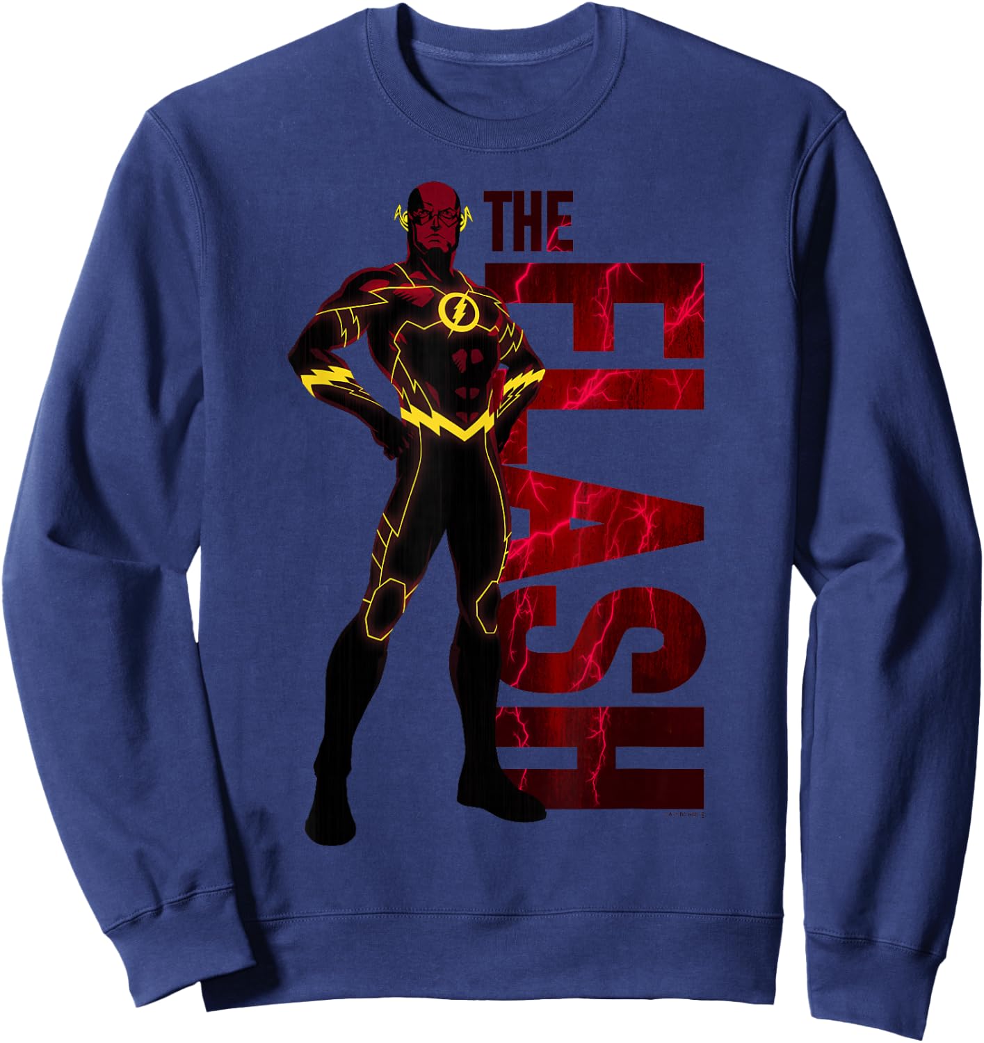 DC Comics Justice League The Flash Red Hero Portrait Sweatshirt - Sweatshirt | Navy