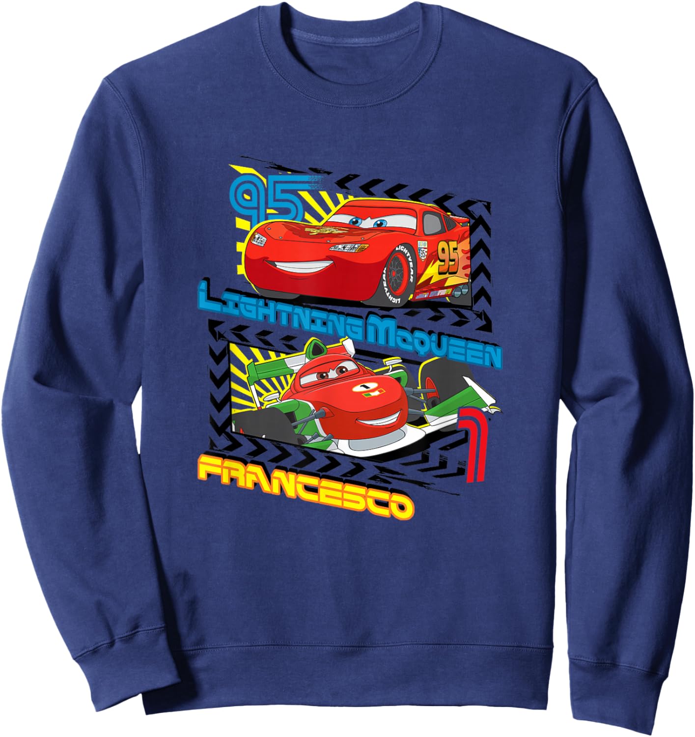 Disney Pixar Cars 2 Lightning McQueen VS Francesco Sweatshirt - Sweatshirt | Navy