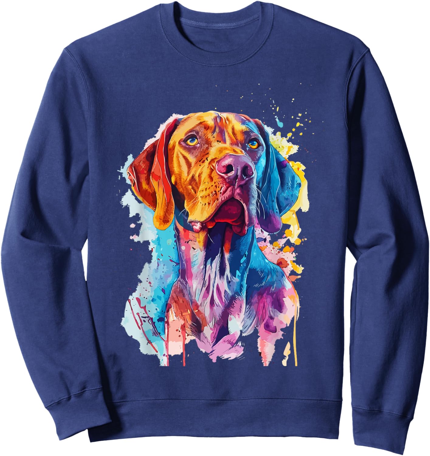Vizsla Lovers Pop Art Design Vizsla Dog Women Kids Sweatshirt - Sweatshirt | Navy