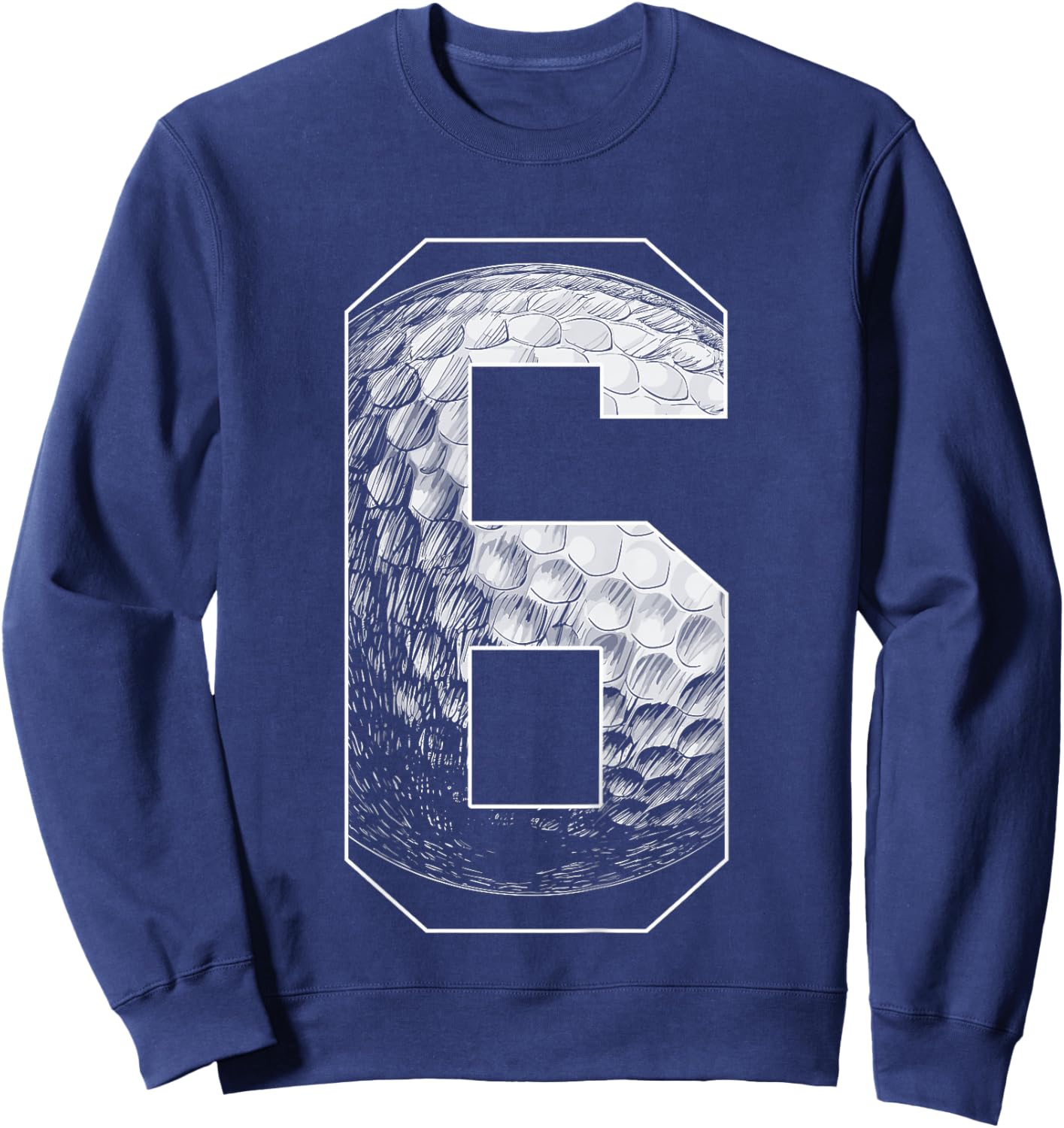 Kids 6th Birthday Boy Golf Player Golf 6 Years Old Sweatshirt - Sweatshirt | Navy