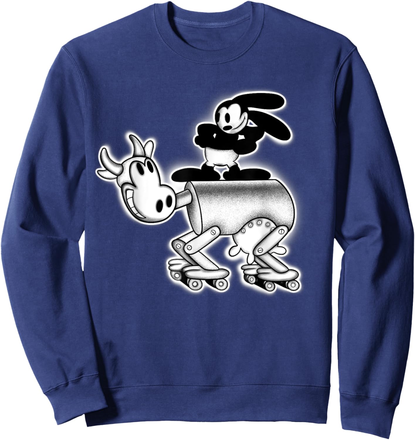 Oswald Rabbit in The Mechanical Cow x 1927 Cartoon Sweatshirt - Sweatshirt | Navy