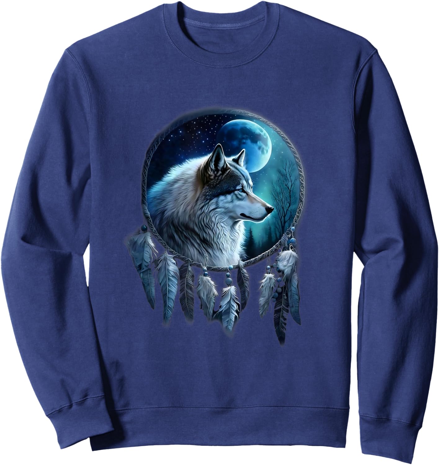Love wolf Women Shirt wolf Lovers for kids and girls Sweatshirt - Sweatshirt | Navy