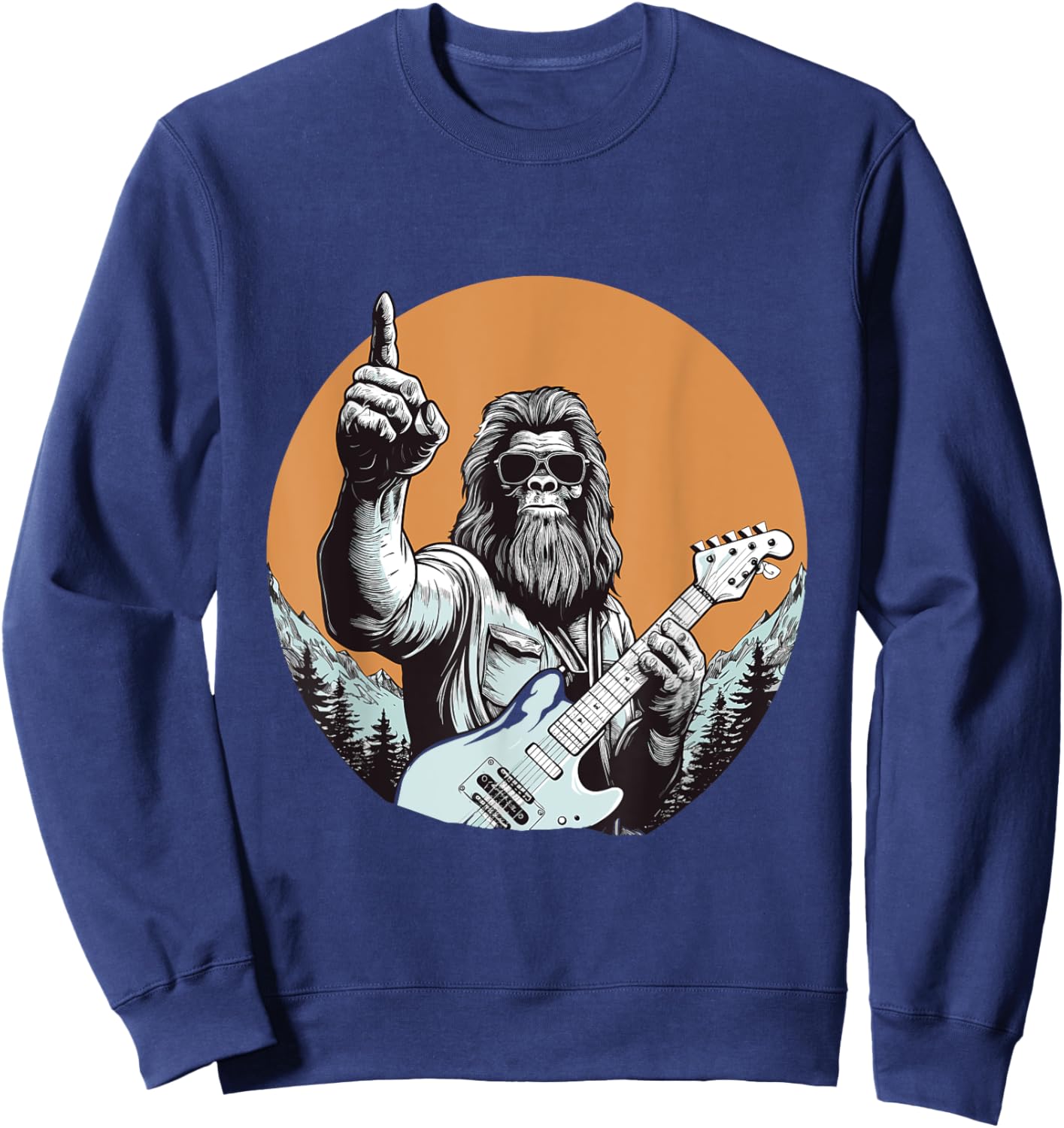 Bigfoot funny Sasquatch Design, Bigfoot Sweatshirt - Sweatshirt | Navy