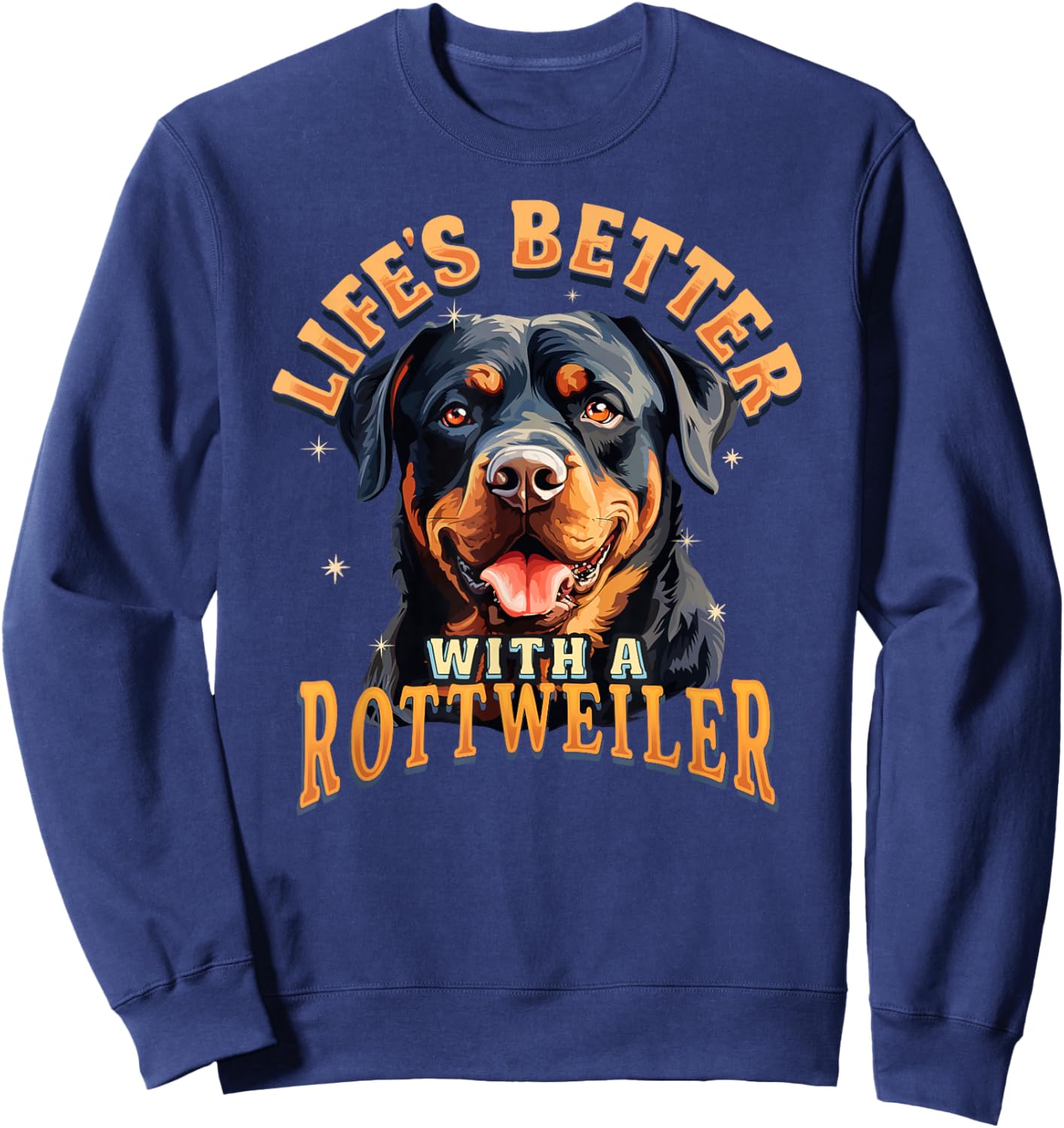 Rottweiler Dog Rott Mom Puppy Rottie Men Women Sweatshirt - Sweatshirt | Navy