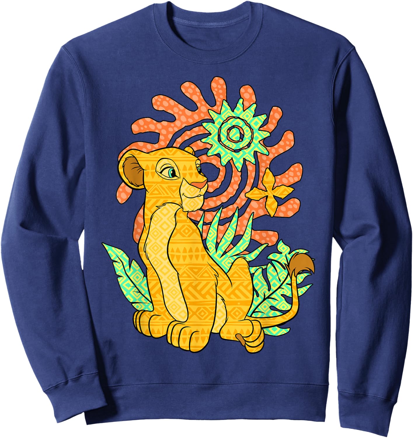 Disney The Lion King Nala Geometric Pattern Portrait Sweatshirt - Sweatshirt | Navy