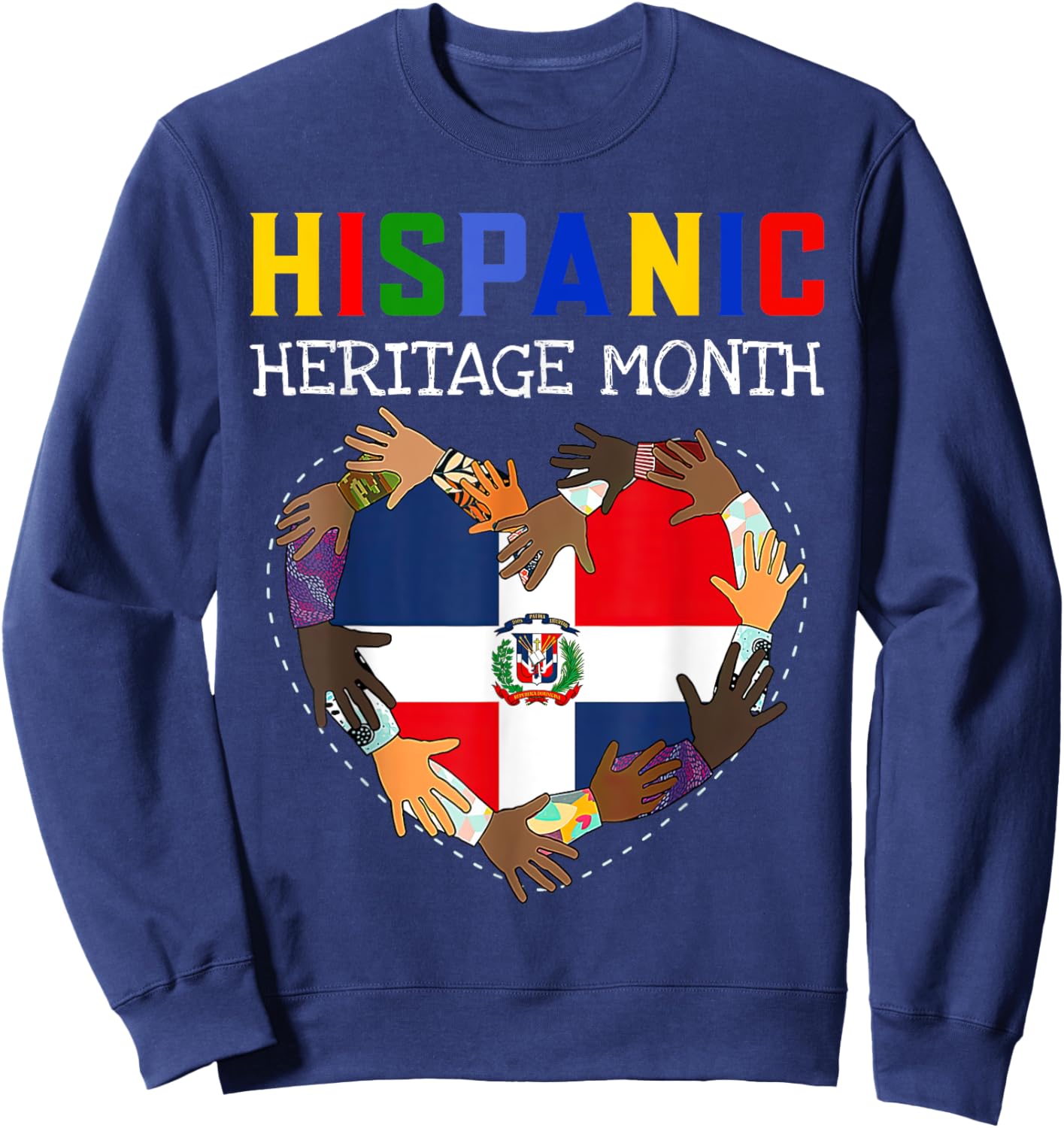Hispanic Heritage Month Dominican Kids Boys Girls Sweatshirt - Sweatshirt | Navy