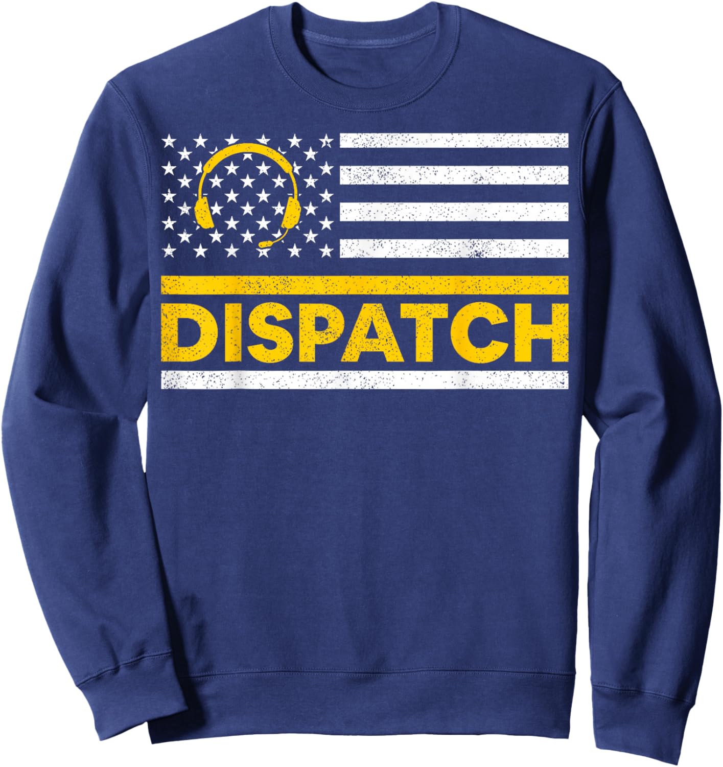 911 Dispatcher Operator USA Flag 4th of July Emergency Call Sweatshirt - Sweatshirt | Navy