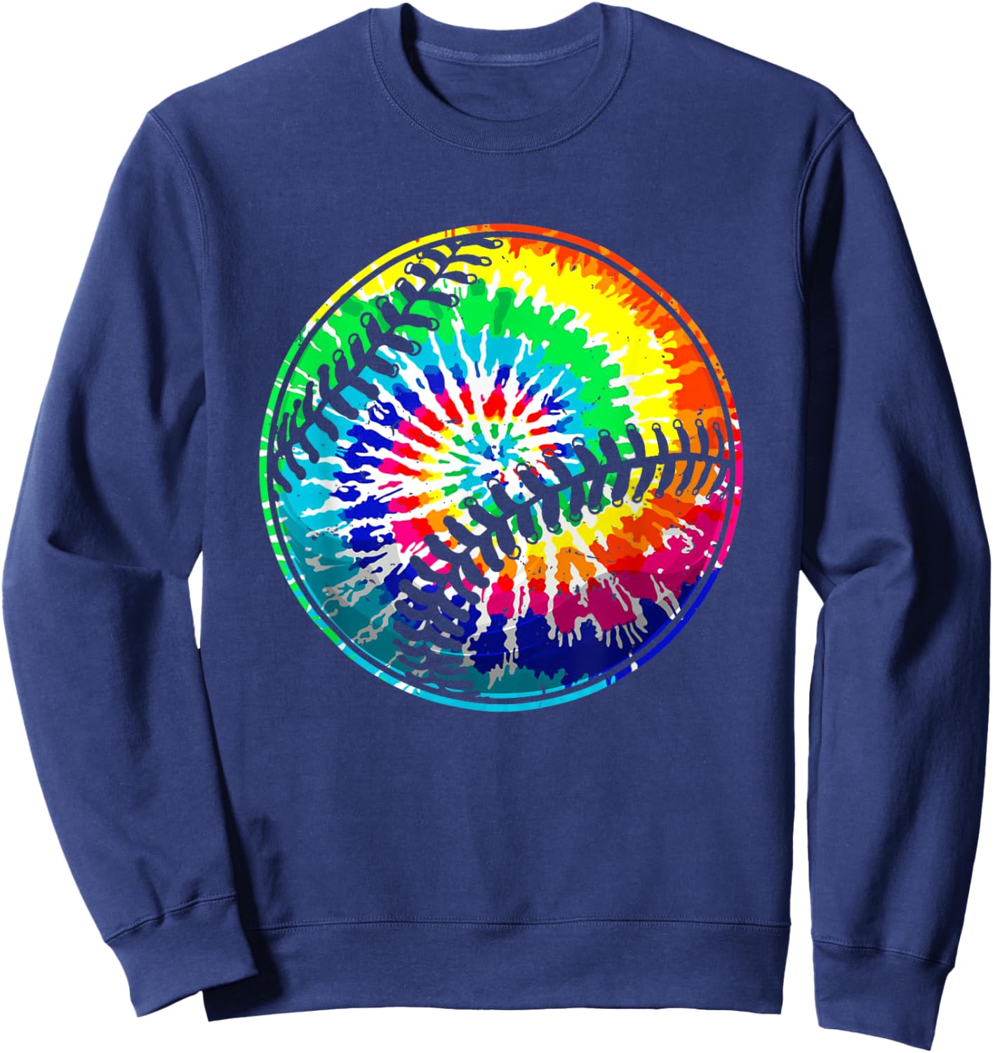 Tie Dye Funny Baseball Lover Player Outfit For Boys Youth Sweatshirt - Sweatshirt | Navy
