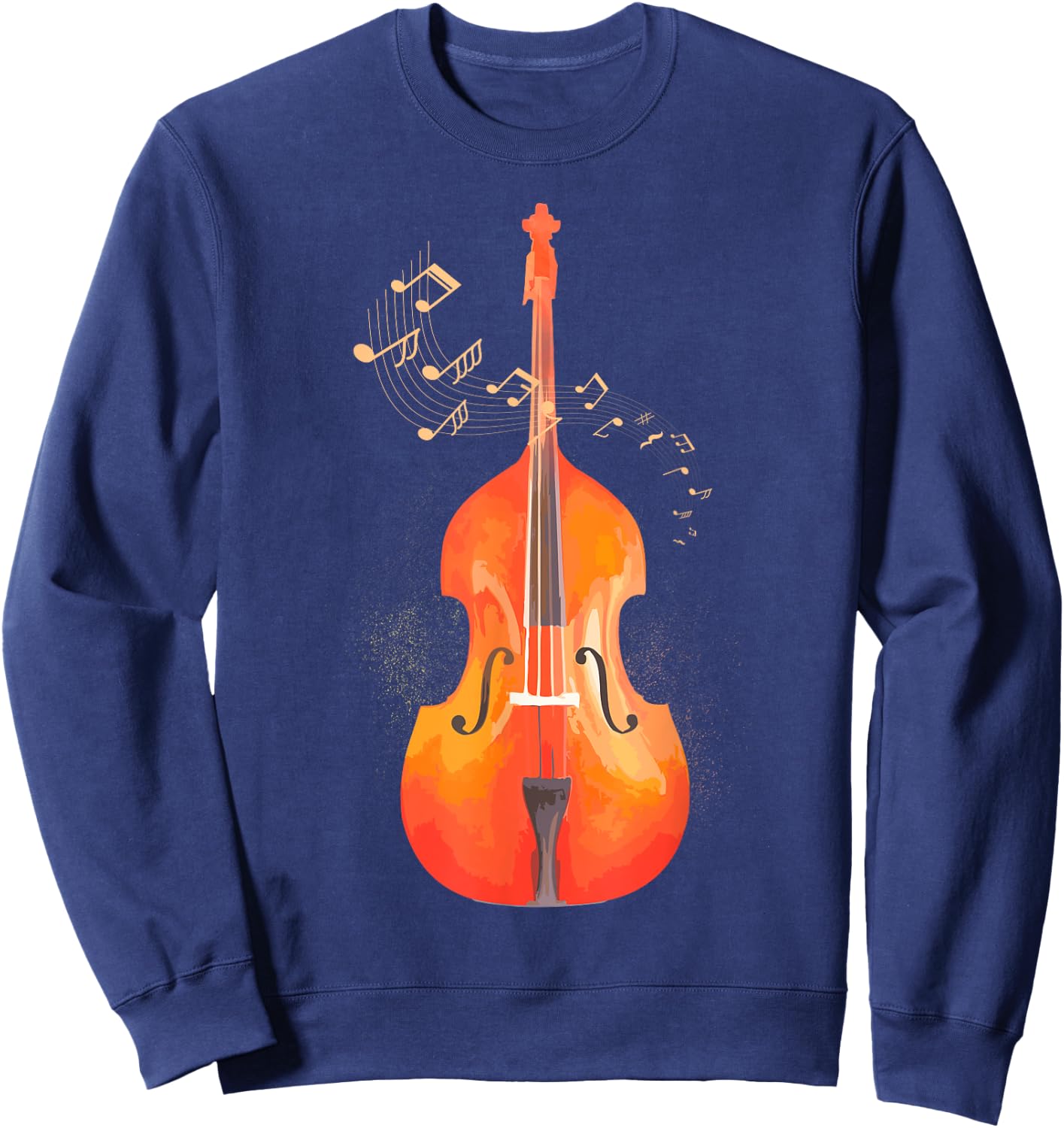 Double Bass Art Classical Music Jazz Upright Gift Sweatshirt - Sweatshirt | Navy