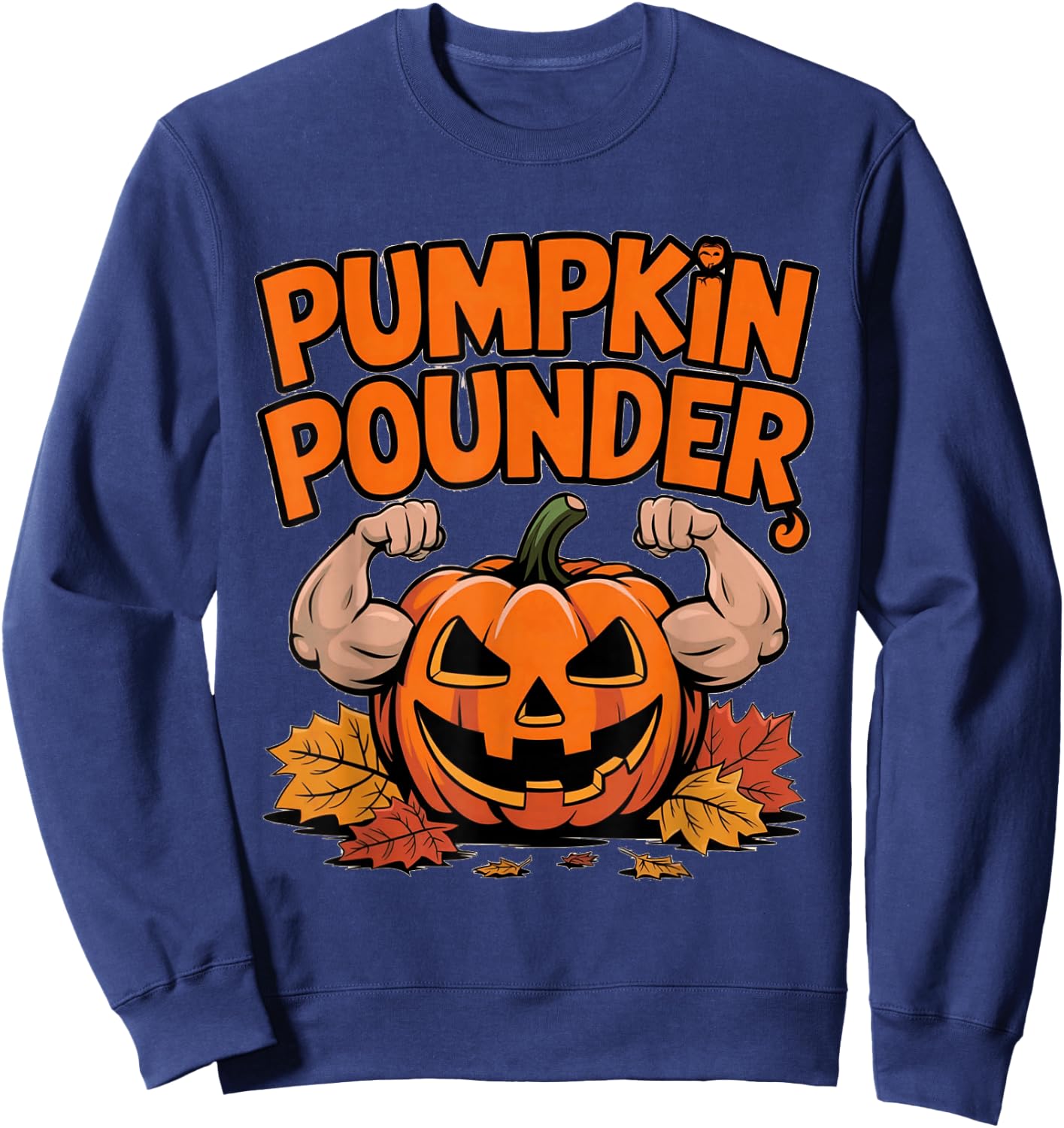 & Fall Flex Your Pumpkin Sweatshirt - Sweatshirt | Navy