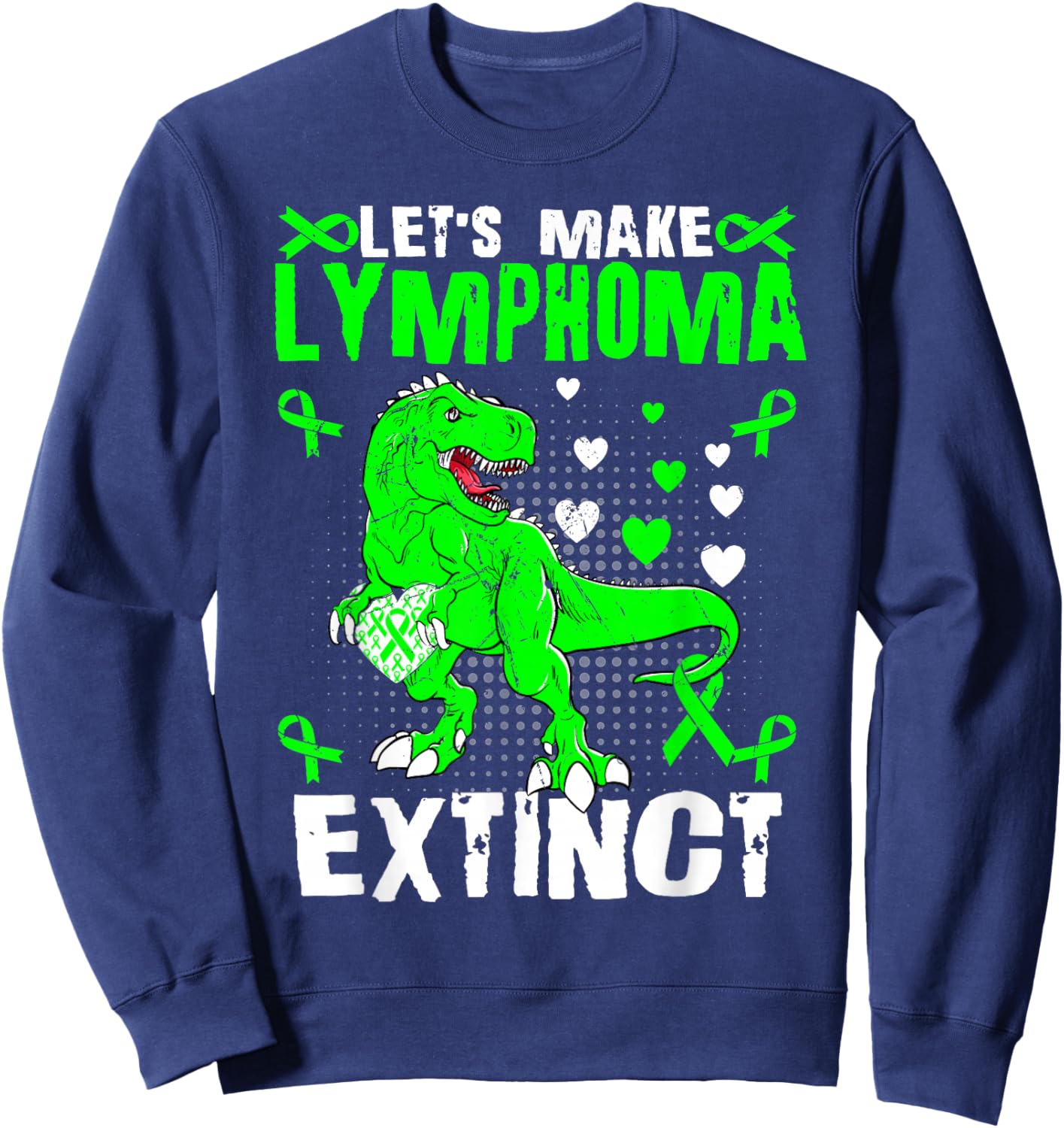 Non Hodgkins Lymphoma Awareness Trex for Kids Boys Sweatshirt - Sweatshirt | Navy