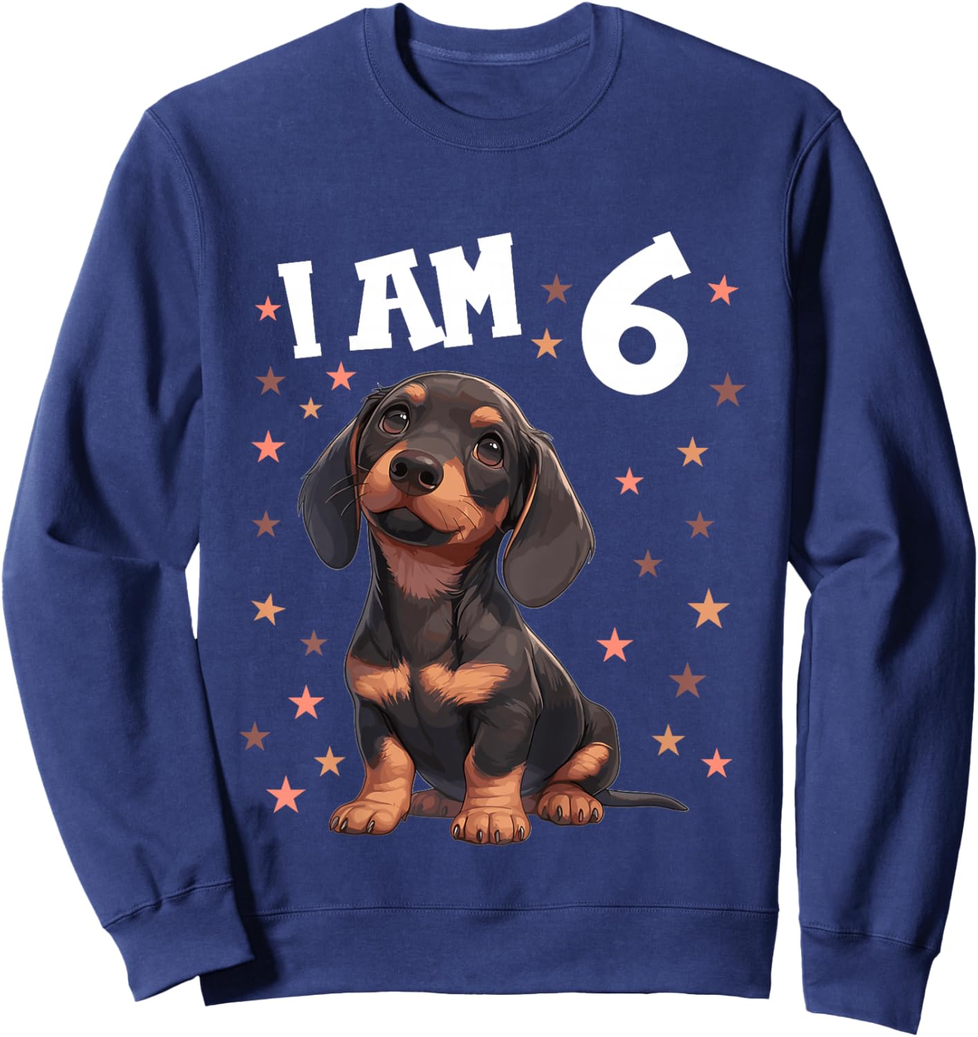 Kids 6 Years old 6th birthday Dachshunds Dachshund Sweatshirt - Sweatshirt | Navy
