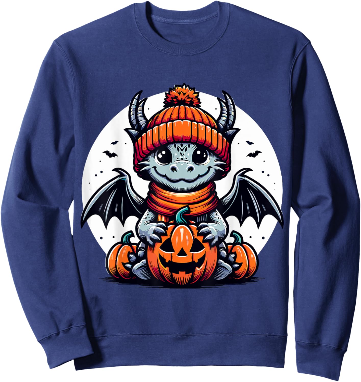 Halloween Dragon Pumpkin Sweatshirt - Sweatshirt | Navy