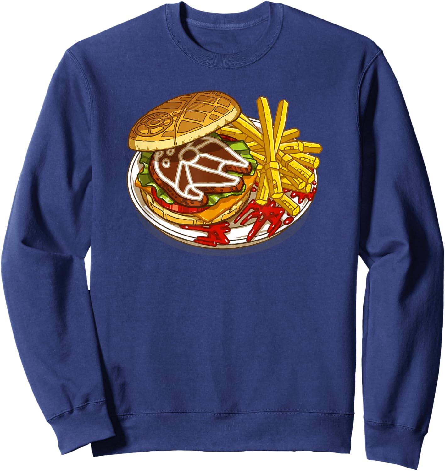 Star Wars Classic Millennium Falcon Burger & Saber Fries Sweatshirt - Sweatshirt | Navy