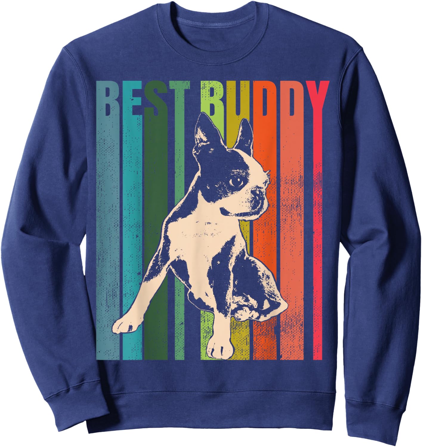 99 Gifts Boston Terrier Dog , -Adults & Kids, Black, Short Sleeve, Small Sweatshirt - Sweatshirt | Navy