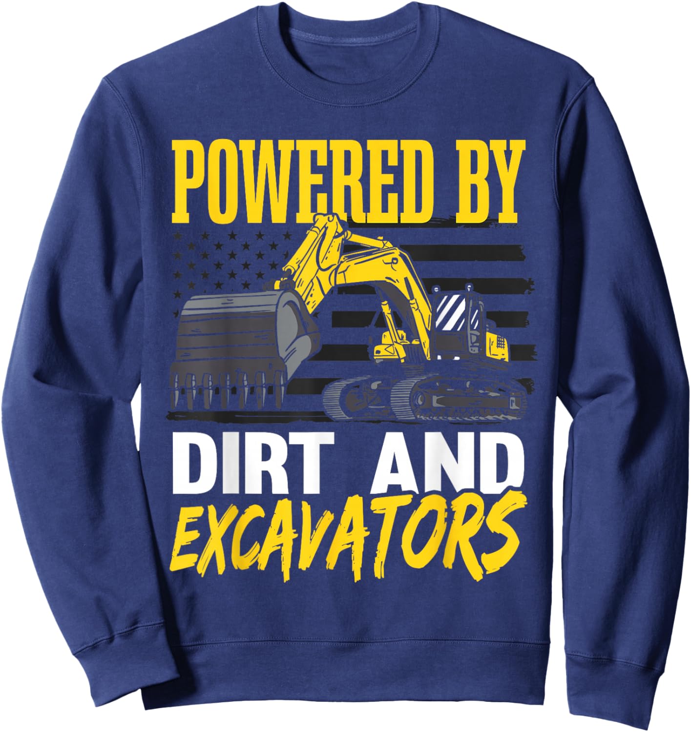 Toddler Construction Vehicle Excavator Sweatshirt - Sweatshirt | Navy