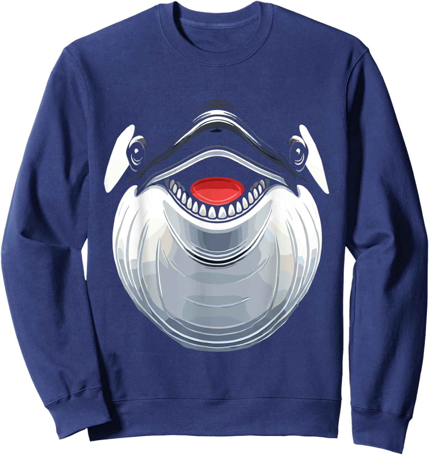 Funny orca whale costume, funny orca whale face costume Sweatshirt - Sweatshirt | Navy