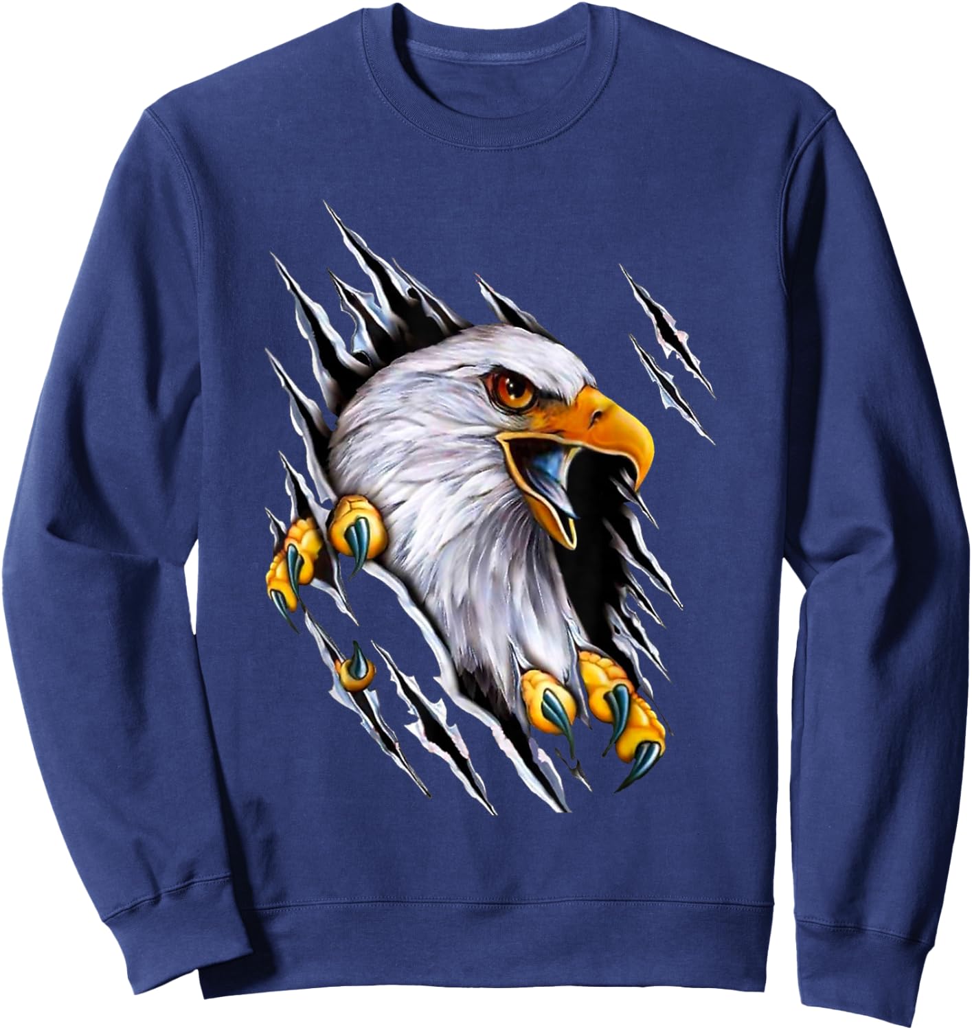 American Bald Eagle With Claws Sweatshirt - Sweatshirt | Navy