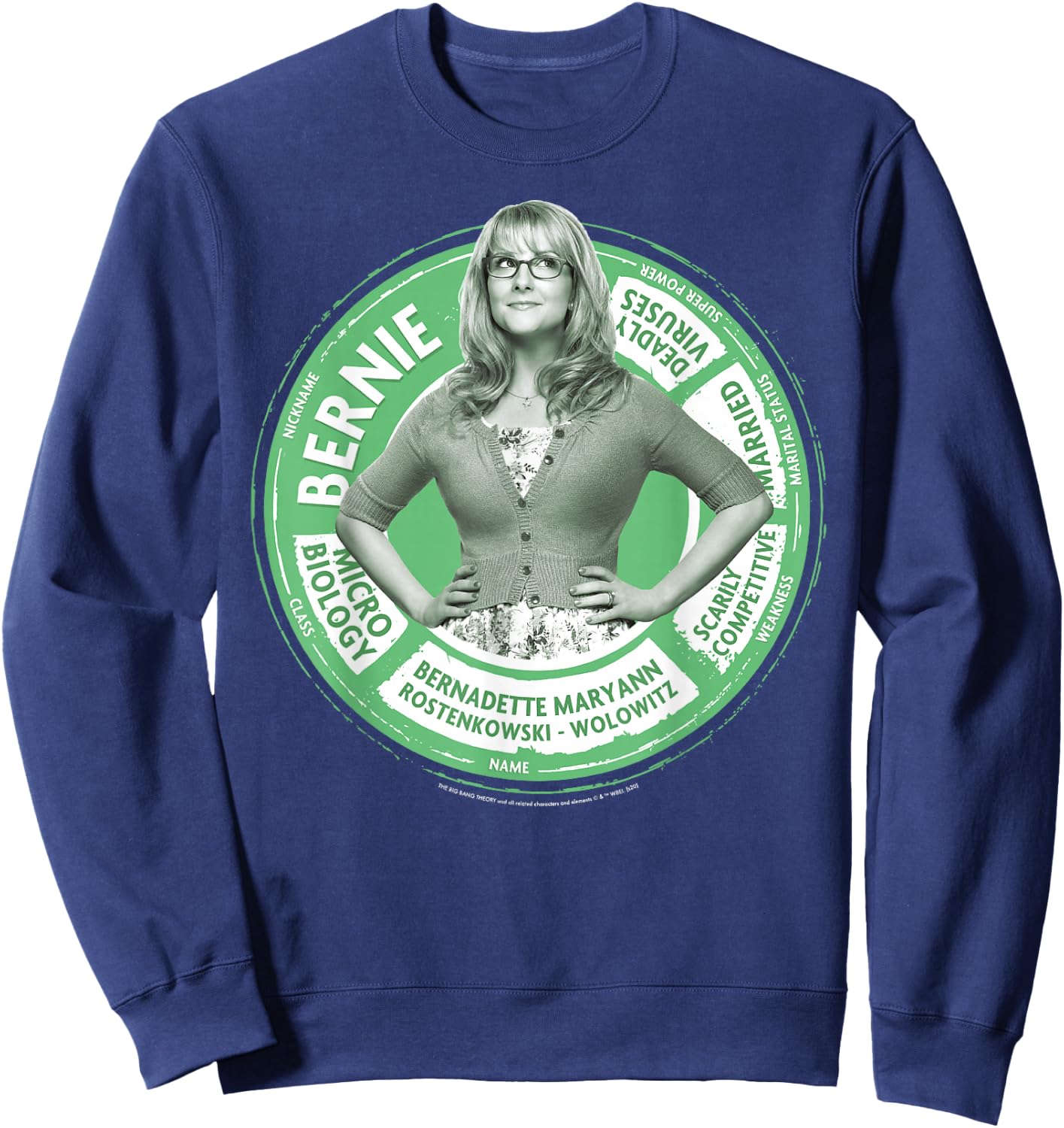 The Big Bang Theory Bernadette Statistics Sweatshirt - Sweatshirt | Navy