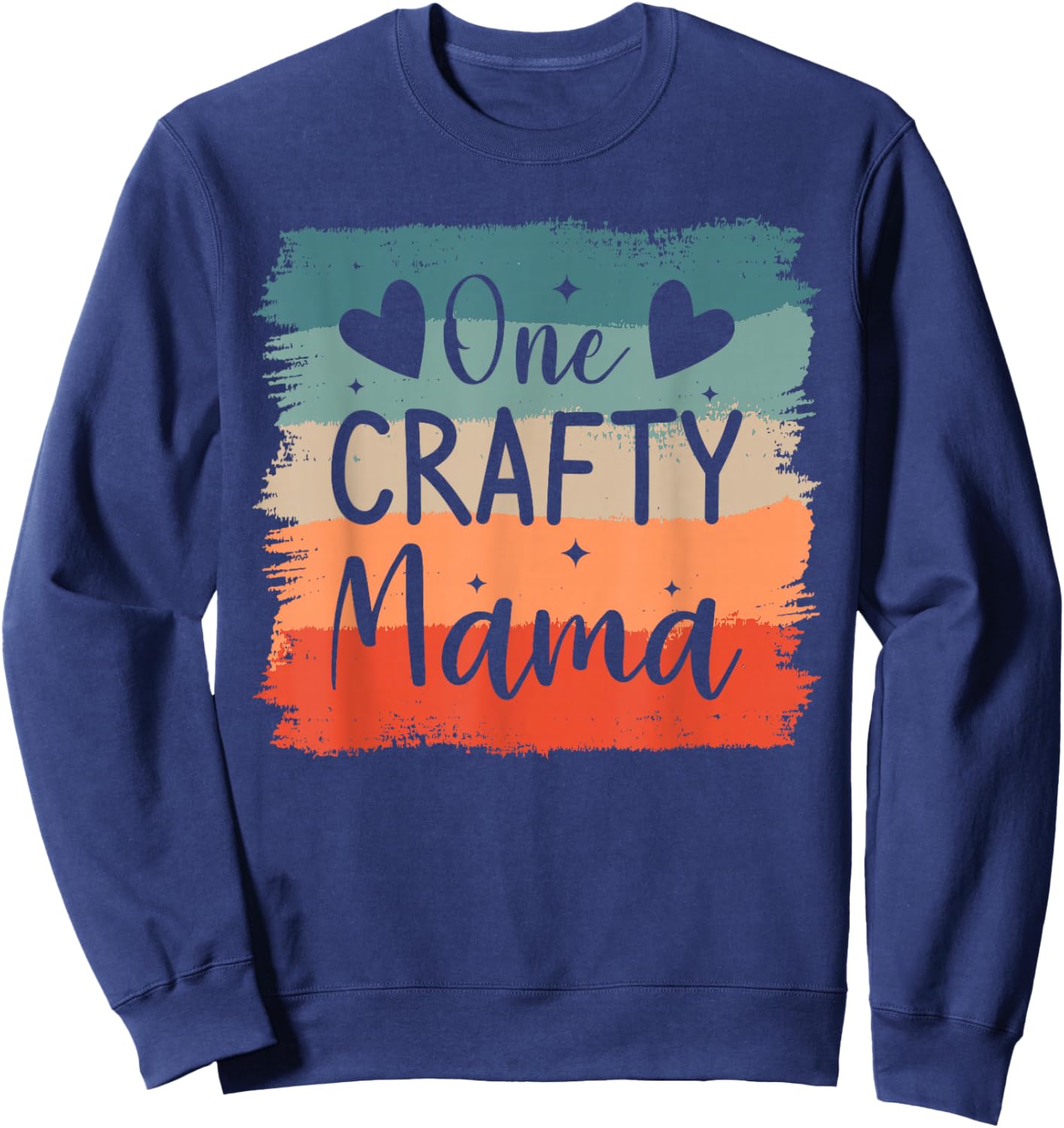 One Crafty Mama Crafting Crafts DIY Crafter Mom Sweatshirt - Sweatshirt | Navy