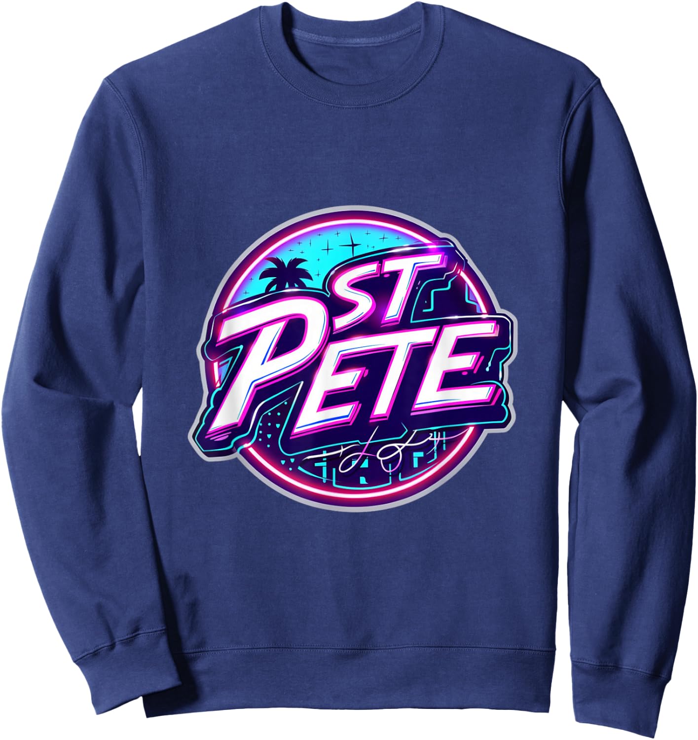 St. Pete Beach Florida St. Petersburg Palm Trees Sunshine Sweatshirt - Sweatshirt | Navy