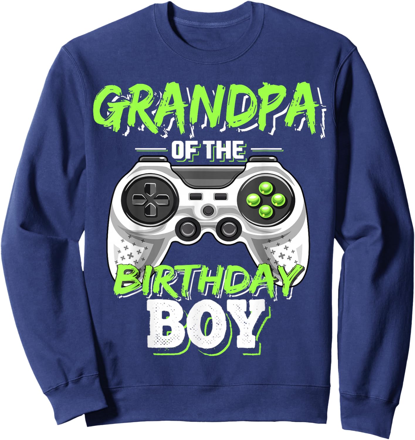 Grandpa of the Birthday Boy Matching Video Game Birthday Sweatshirt - Sweatshirt | Navy