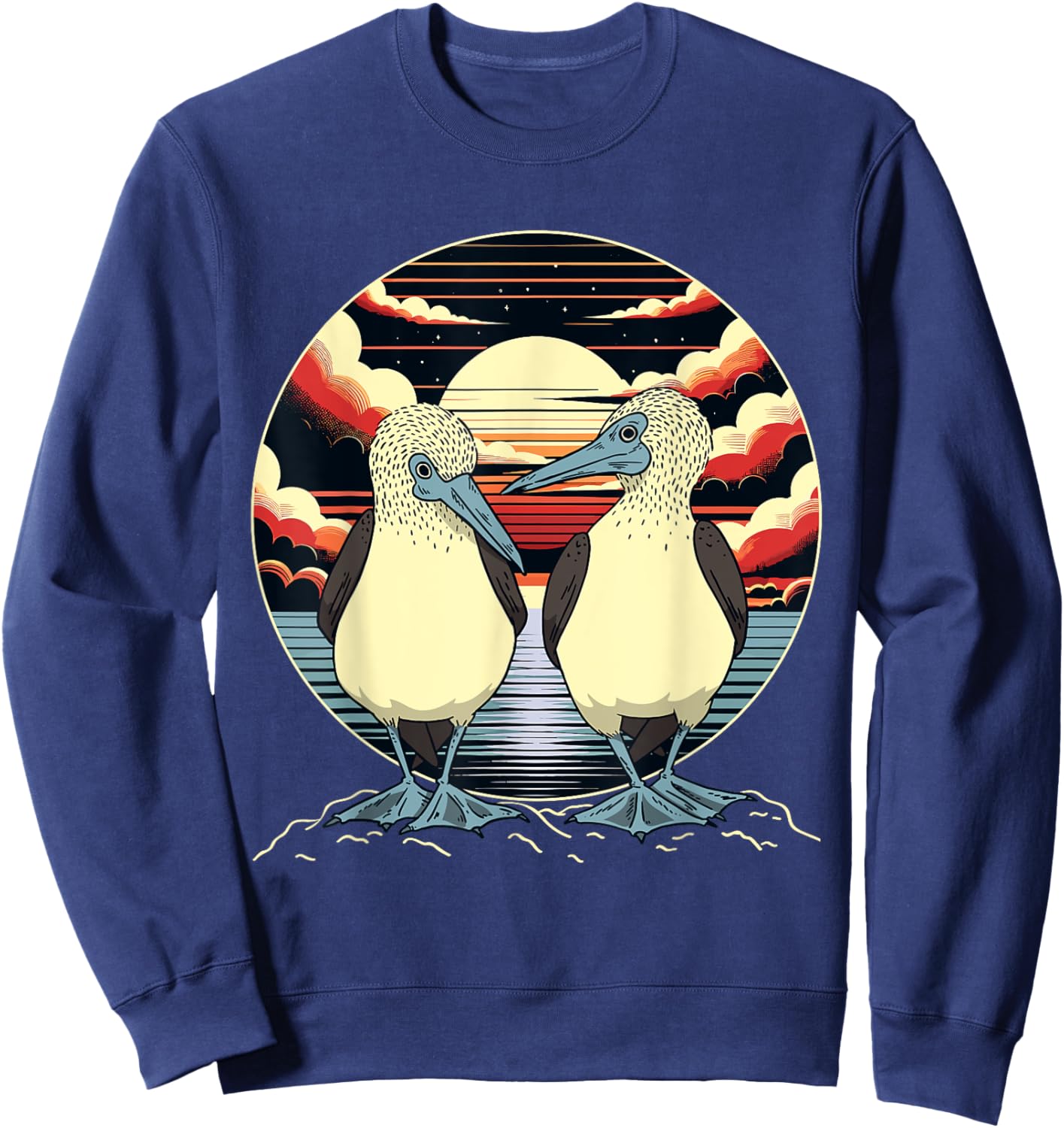 Seabirds Blue-footed Booby Galapagos Bird Sweatshirt - Sweatshirt | Navy