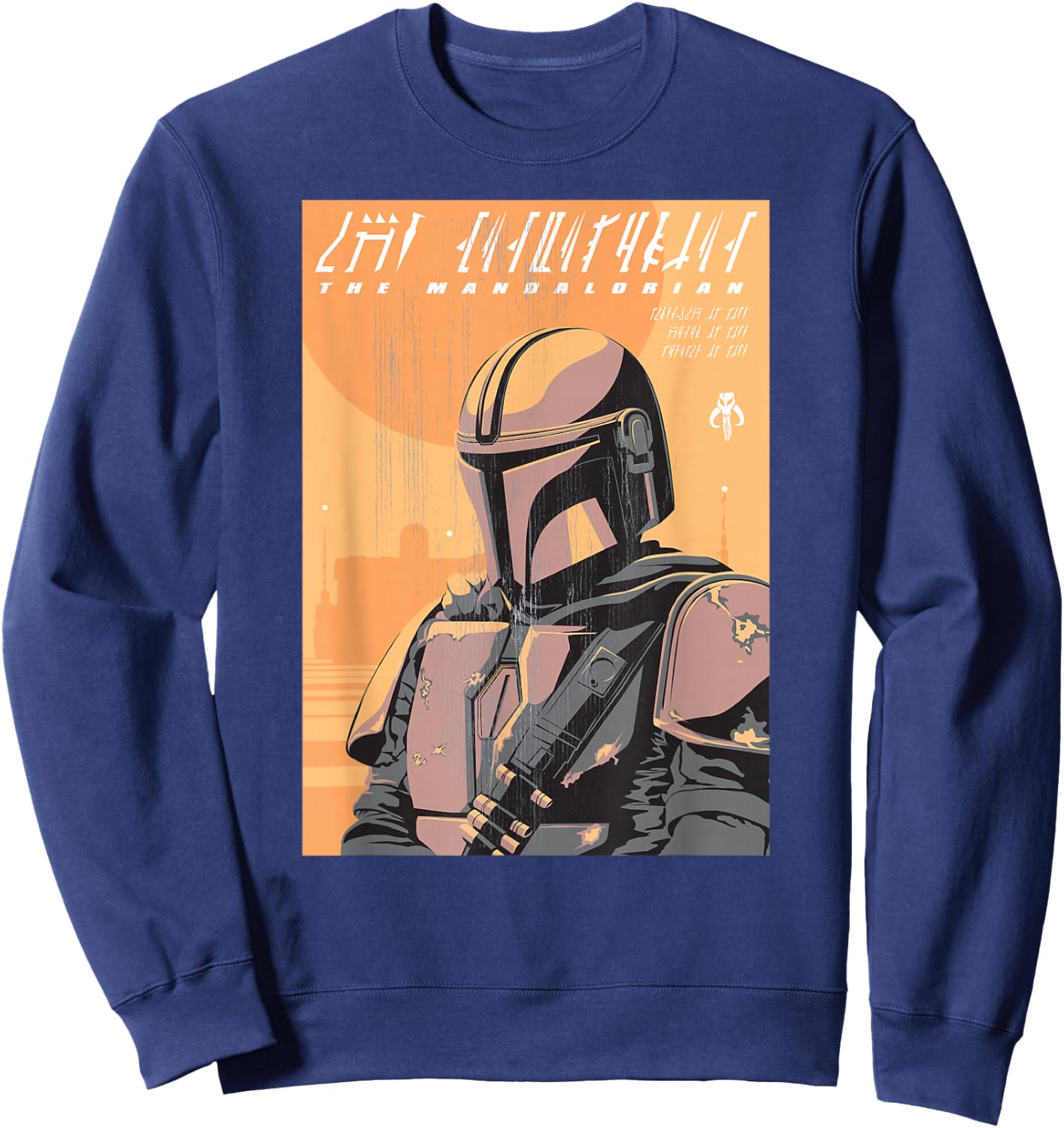 Star Wars The Mandalorian Vintage Poster Sweatshirt - Sweatshirt | Navy