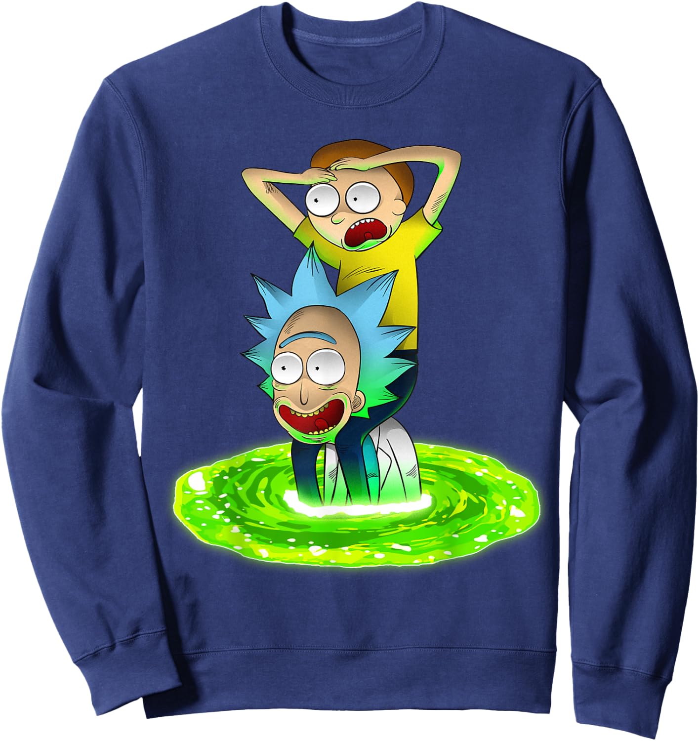 Mademark x Rick and Morty - Rick and Morty Shirt Seeking New Adventure Sweatshirt - Sweatshirt | Navy