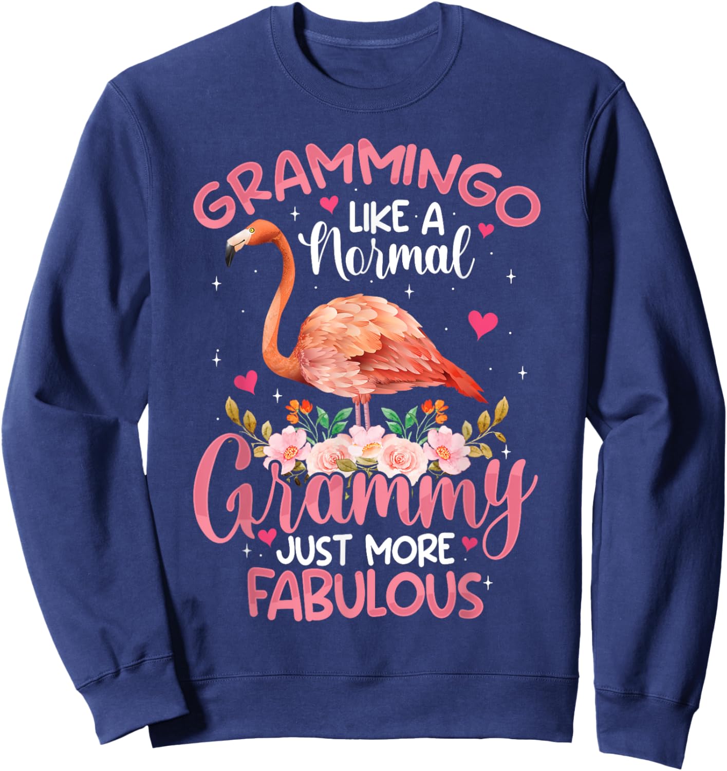 Grammingo like a normal Grammy Funny Flamingo Lover Grandma Sweatshirt - Sweatshirt | Navy