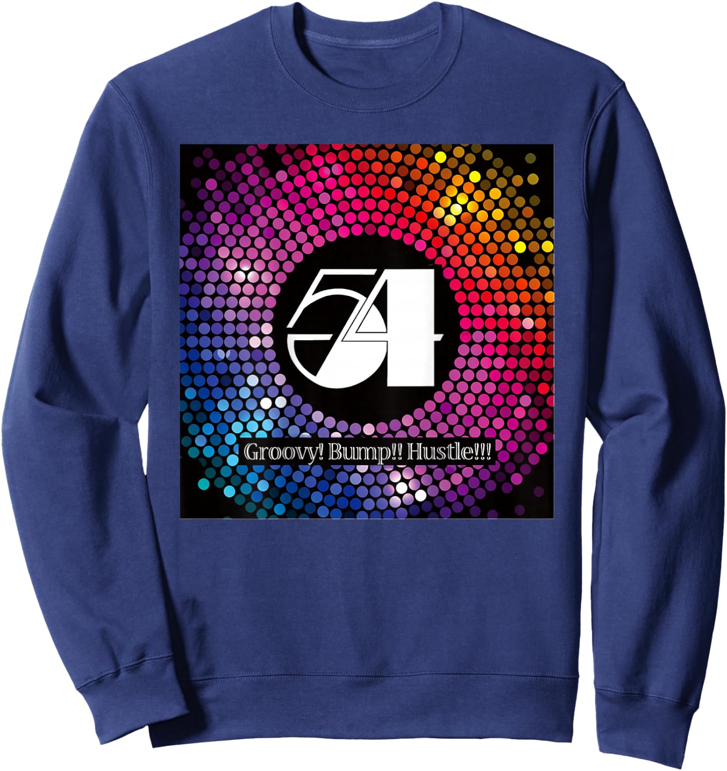 Disco Freaks Store Studio 54 Disco Groovy 015 Back Printed Sweatshirt - Sweatshirt | Navy