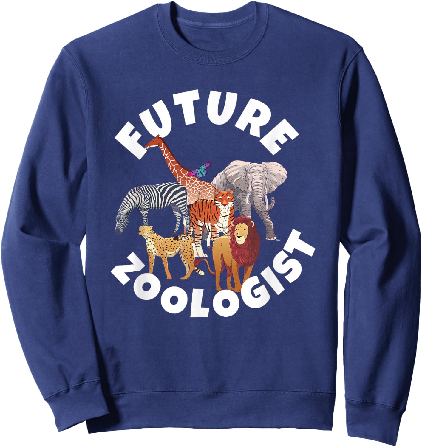 Future Zoologist Funny Birthday Animal Sweatshirt - Sweatshirt | Navy