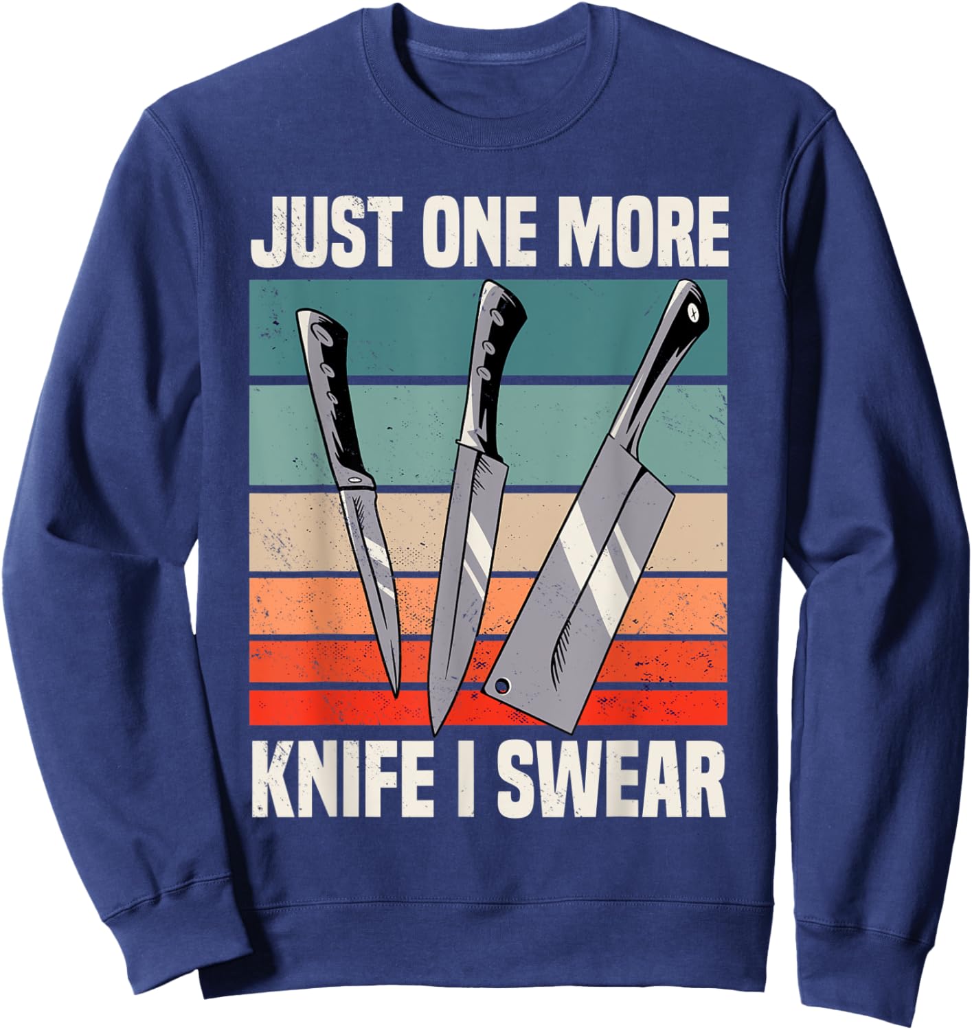 Knife Collector Retro Vintage Knives Collection Enthusiast Sweatshirt - Sweatshirt | Navy